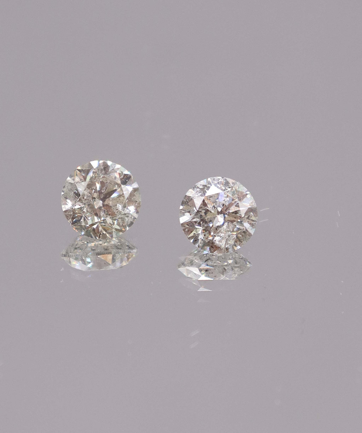 Luxury Promise 2.33CT D-G COMMERCIAL ROUND DIAMOND PAIR DXBCS6842