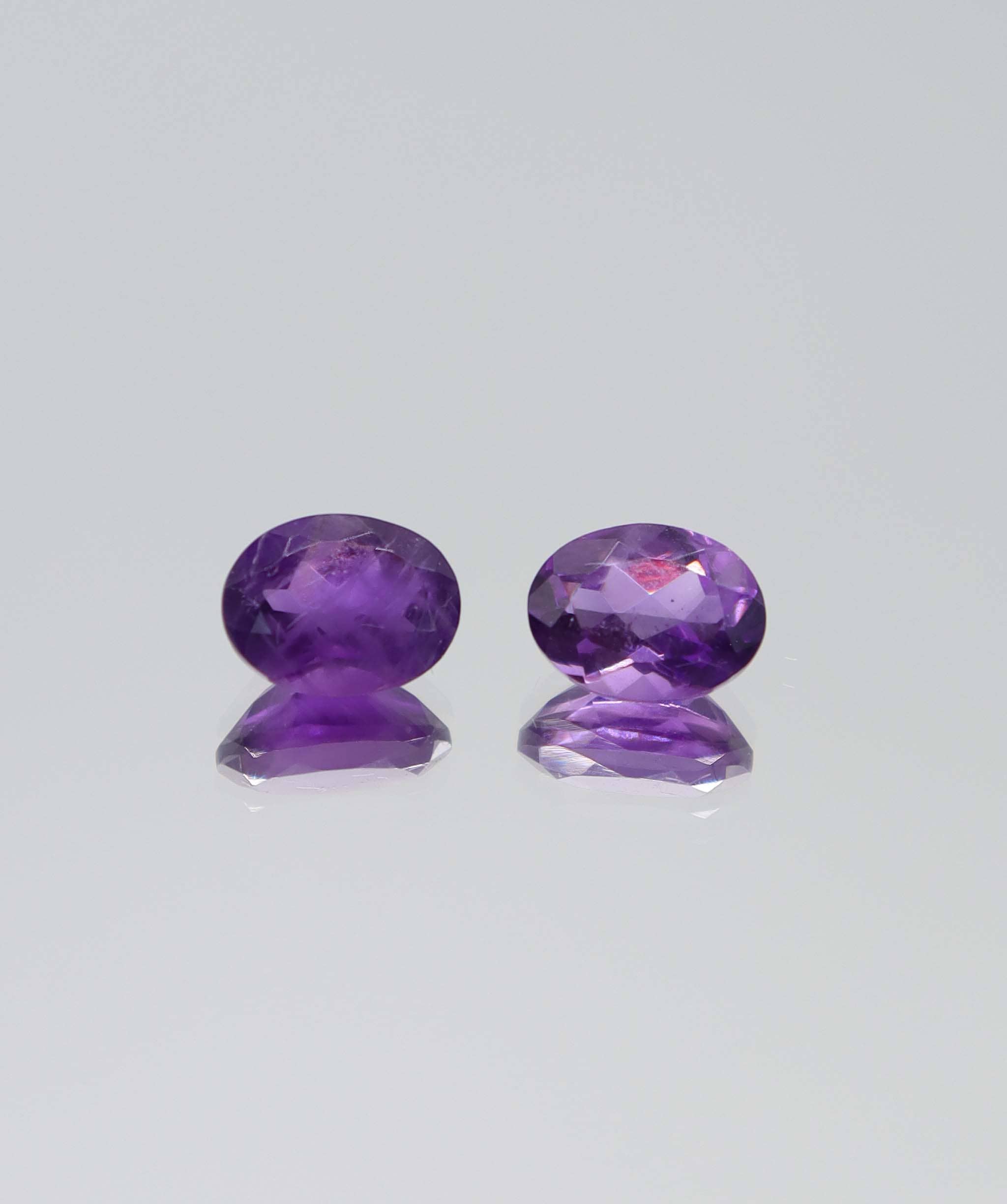 Luxury Promise 2.42ct Amethyst oval pair DXBCS6147
