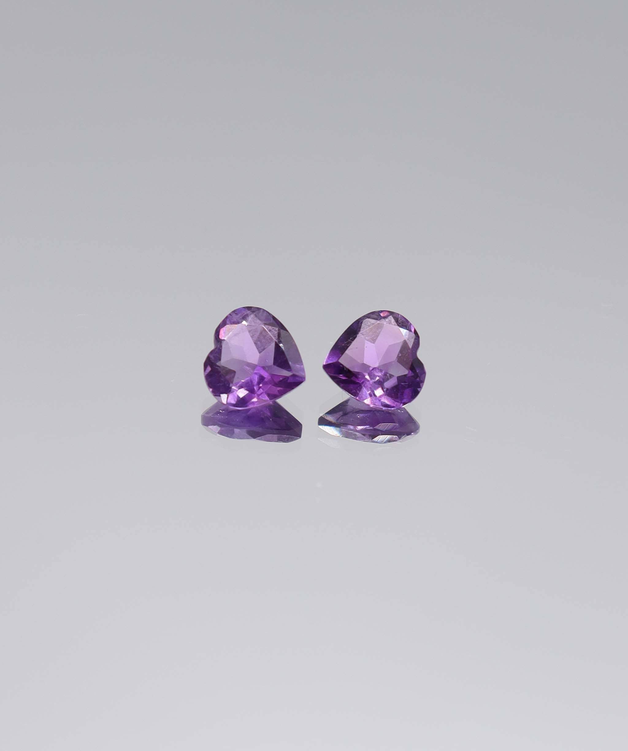 Luxury Promise 2.58ct  Amethyst 2 heart DXBCS6124
