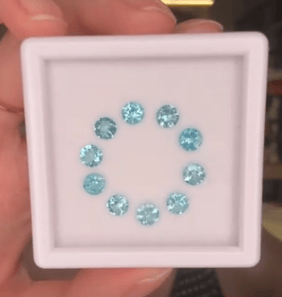 Luxury Promise 2.60ct Neon Blue Apatite Set 4mm DXBCS6301