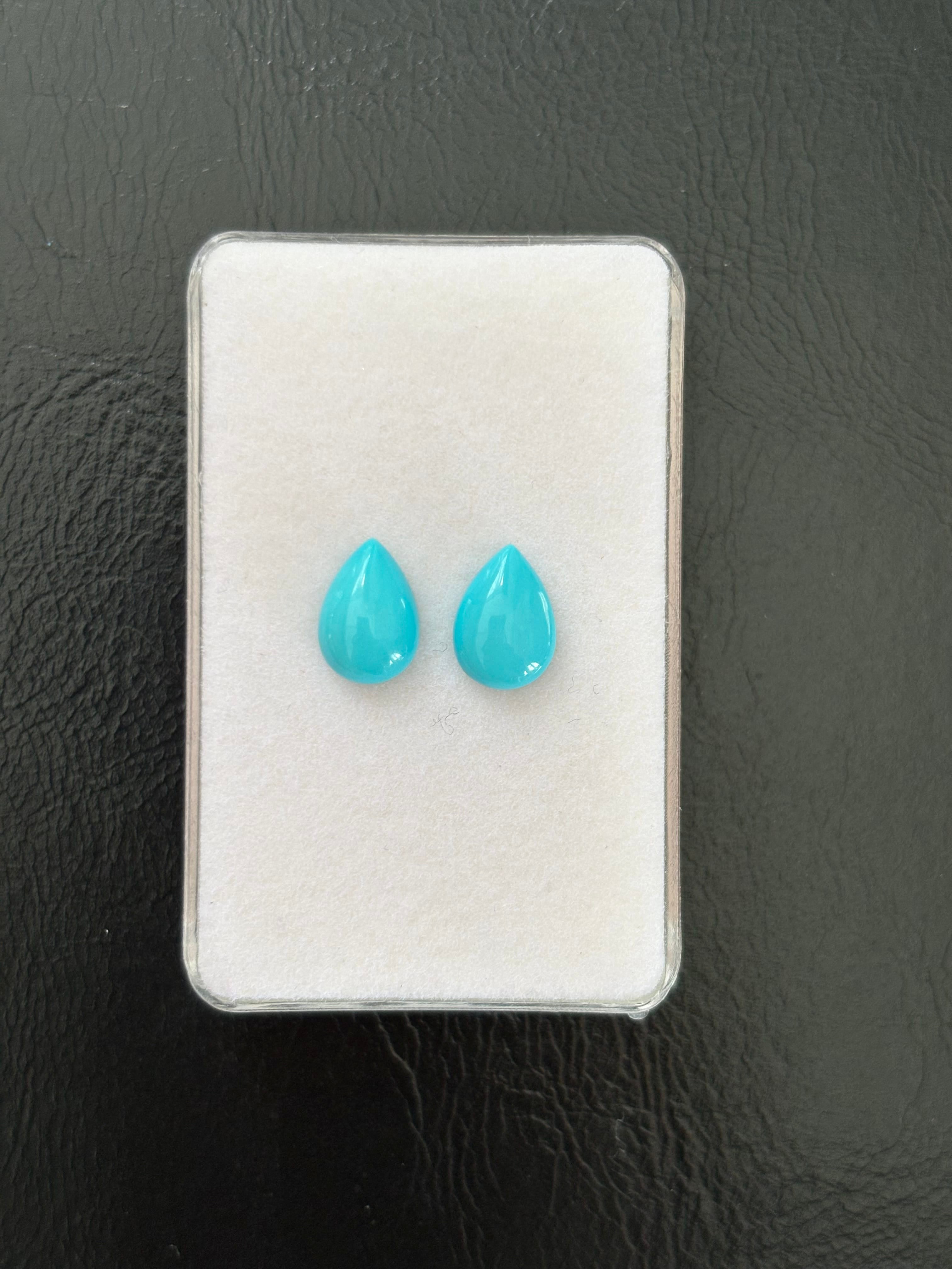 Luxury Promise 2.77ct Sleeping Beauty Turquoise PAIR DXBCS5210