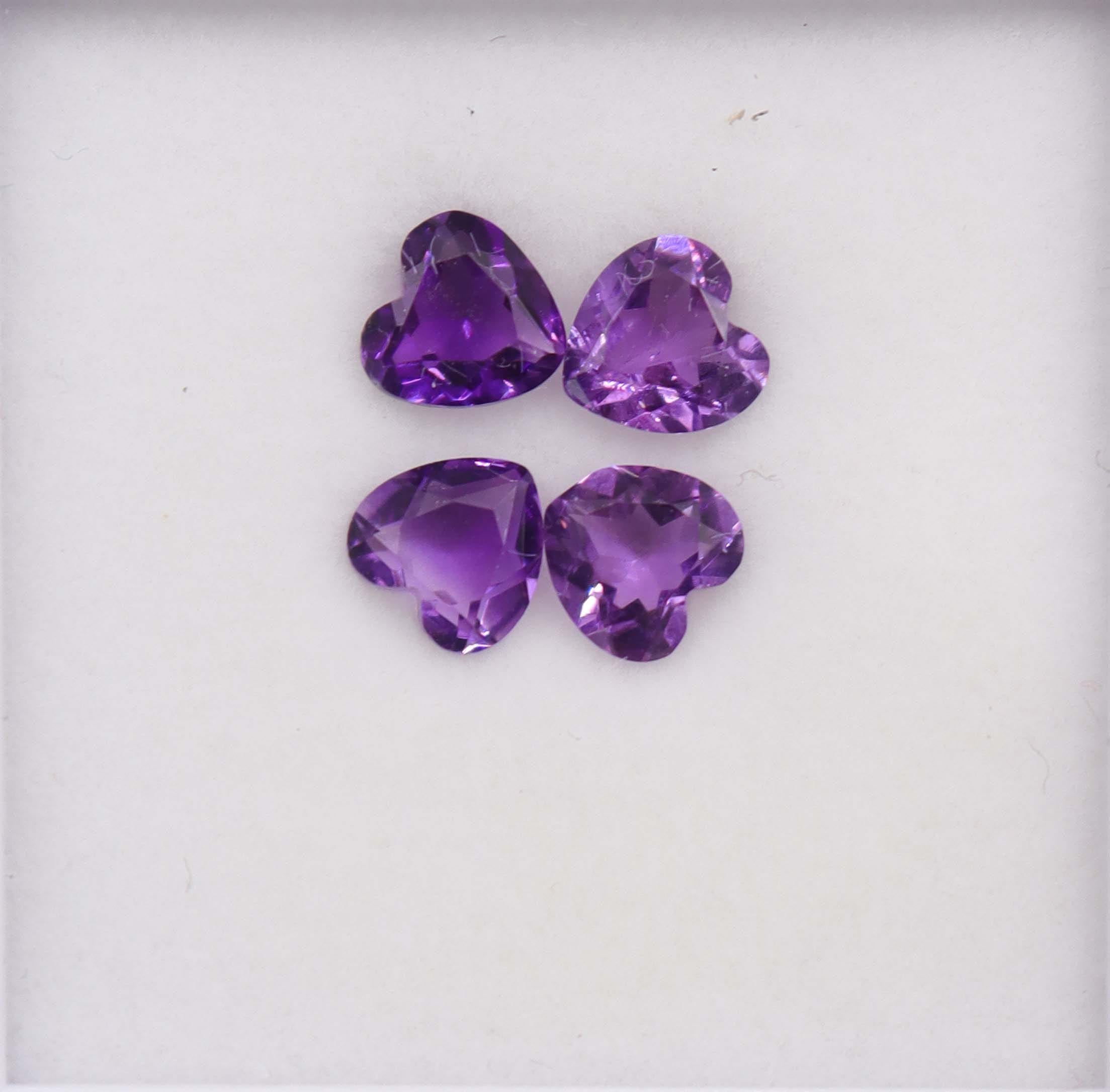 Luxury Promise 2.92ct Amethyst 4 heart DXBCS6132