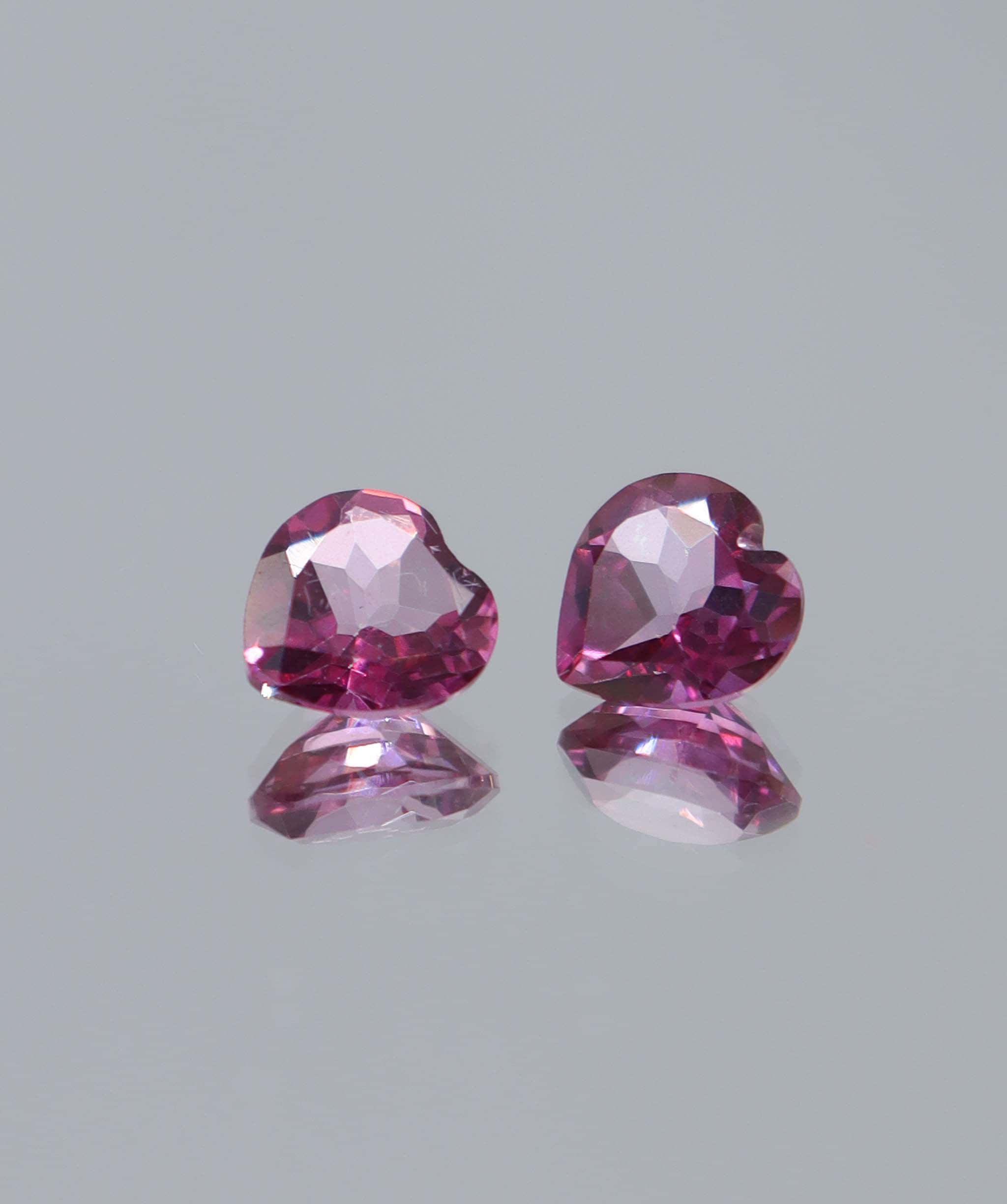 Luxury Promise 2.95ct Pink Topaz Heart PAIR DXBCS6052
