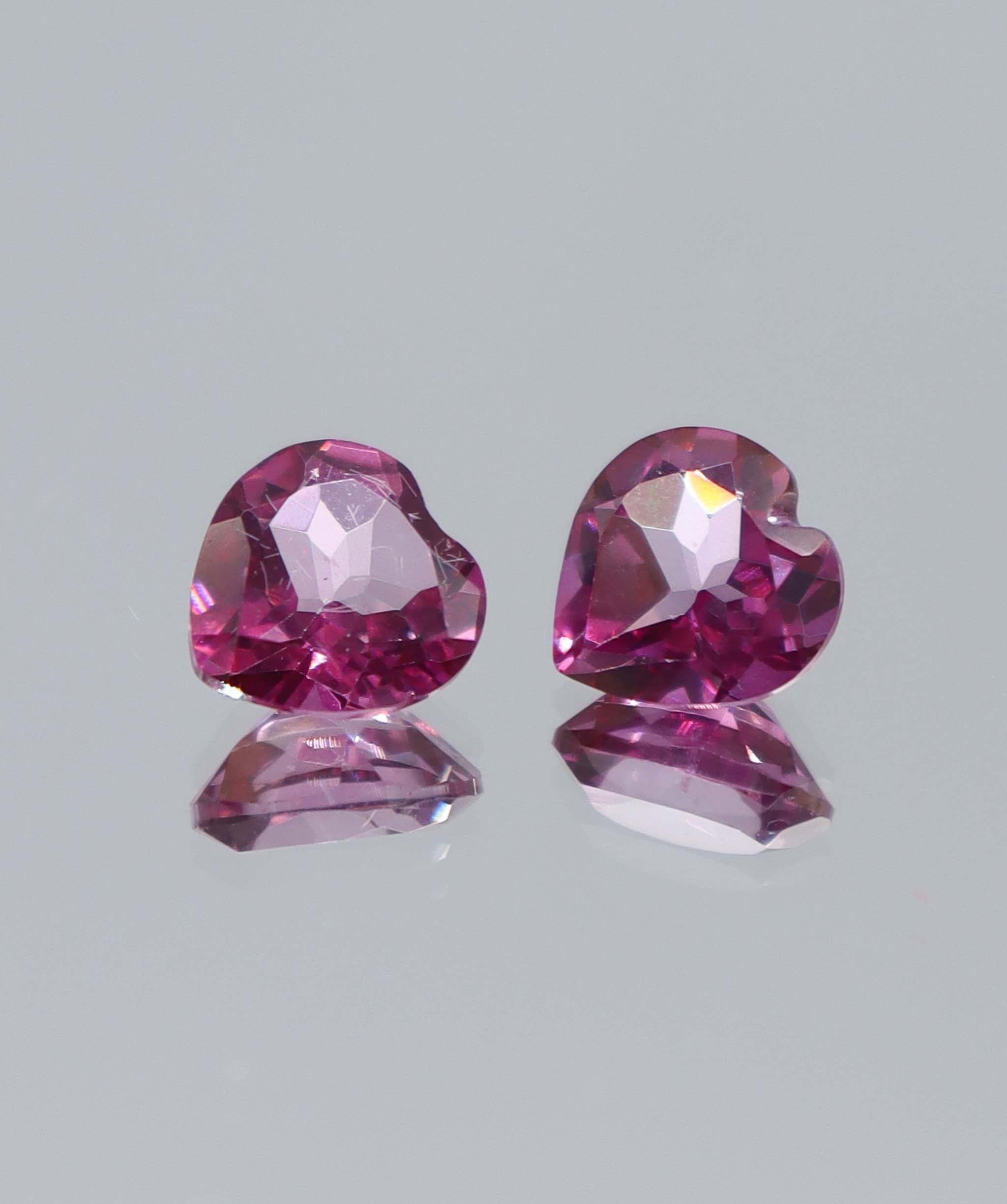 Luxury Promise 2.95ct Pink Topaz Heart PAIR DXBCS6052
