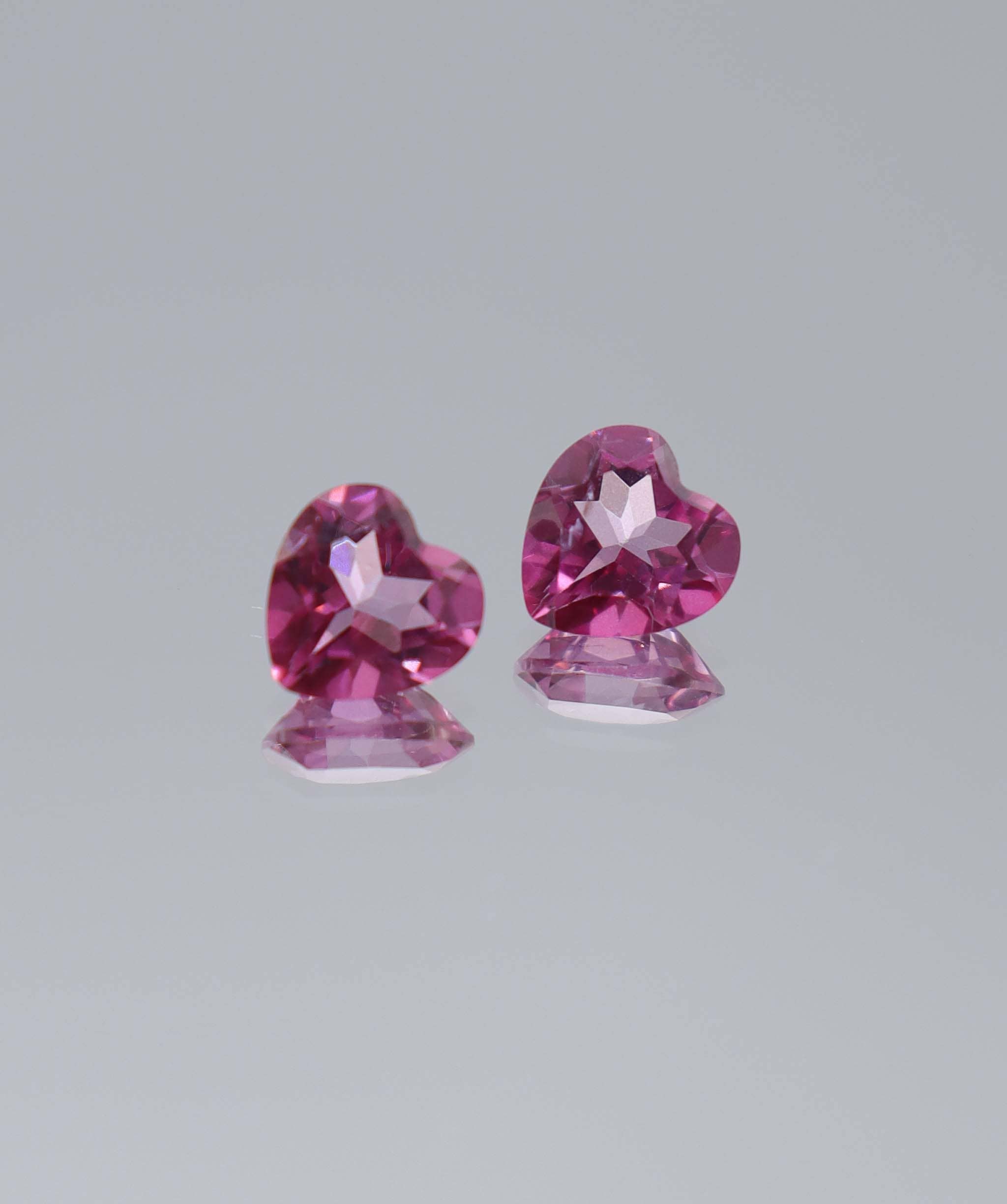 Luxury Promise 2.97ct Pink Topaz Heart PAIR DXBCS6053