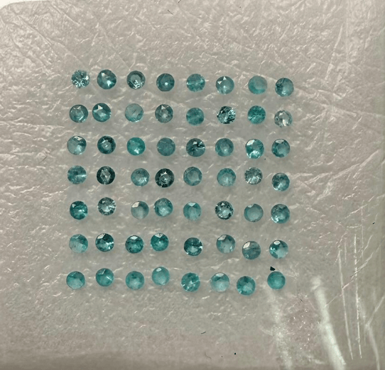 Luxury Promise 2ct, 2.2mm BRAZIL PARAIBA ROUND SET DXBCS6858