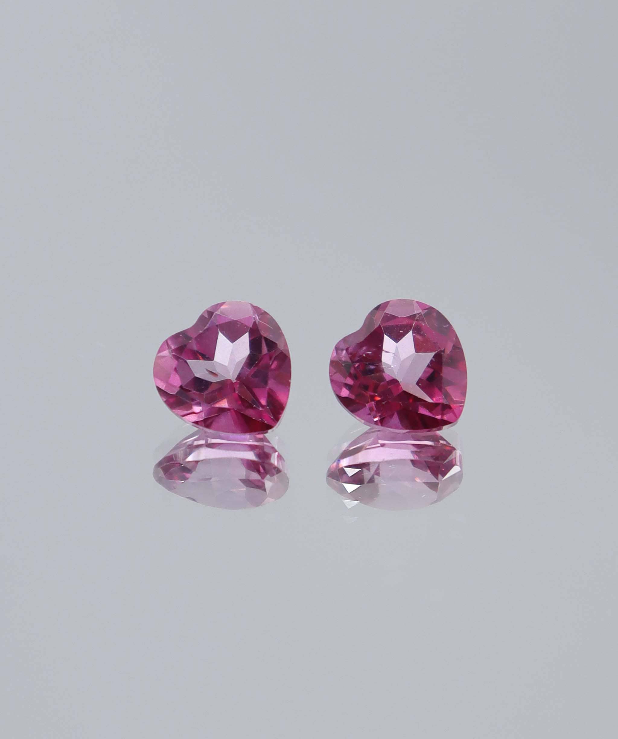 Luxury Promise 3.05ct Pink Topaz Heart PAIR DXBCS6048