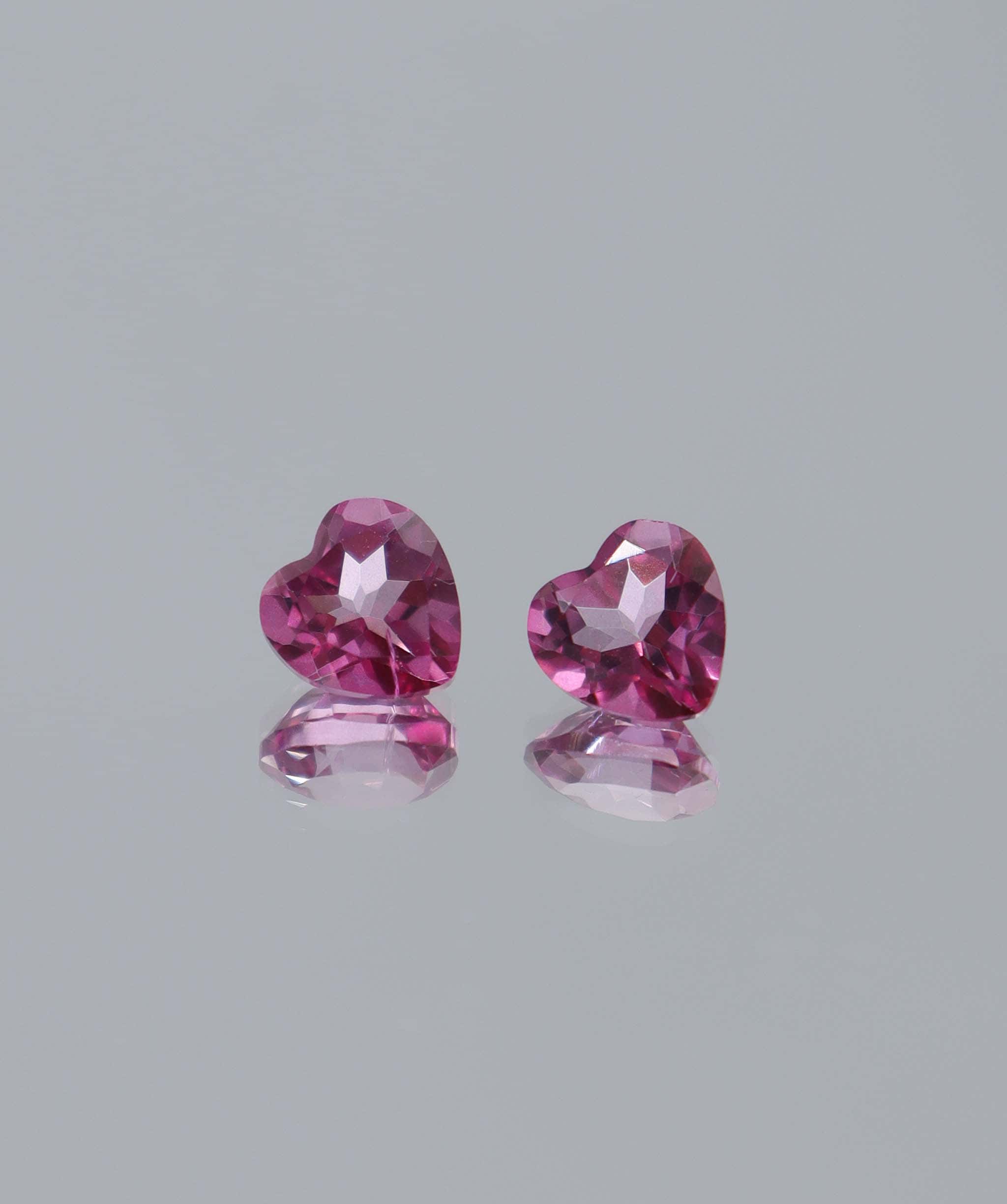 Luxury Promise 3.20ct Pink Topaz Heart PAIR DXBCS6051