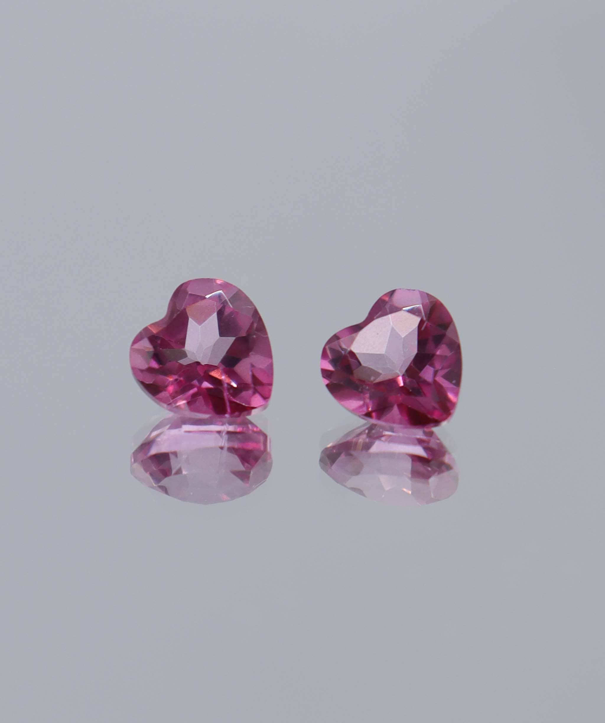 Luxury Promise 3.20ct Pink Topaz Heart PAIR DXBCS6051
