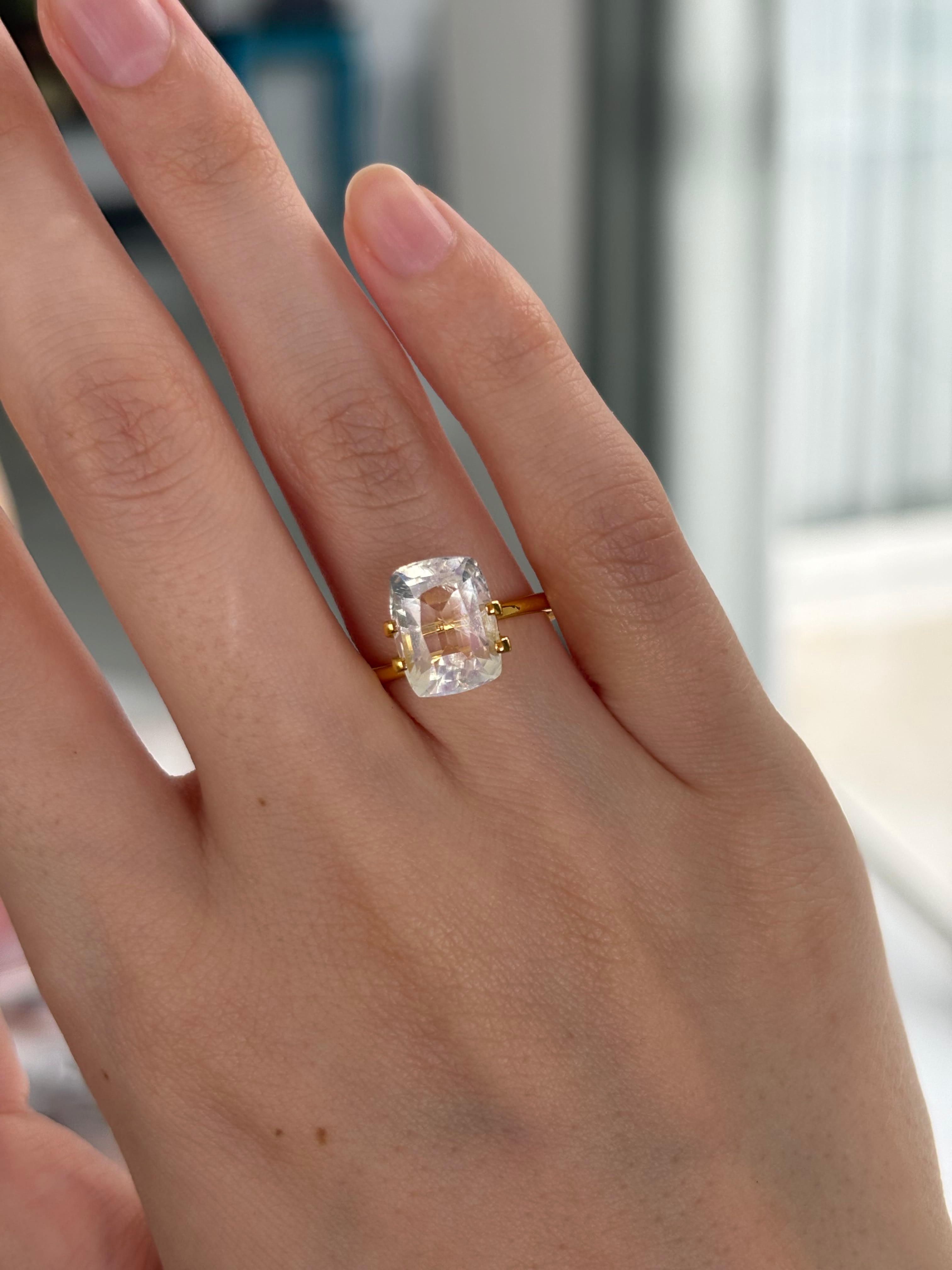Luxury Promise 3.57ct Rainbow Moonstone Madagascar  DXBCS5172