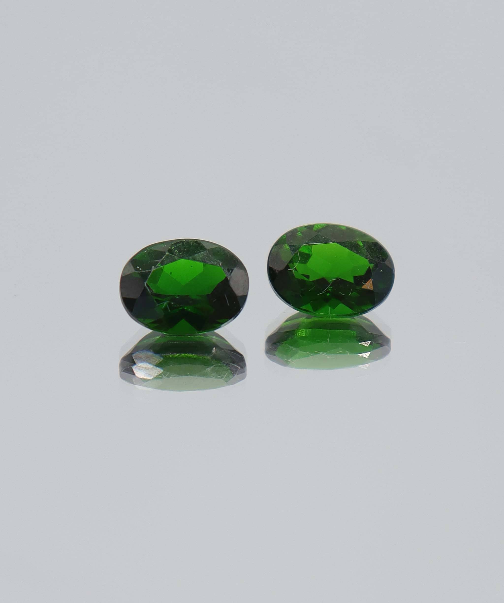Luxury Promise 4.14ct Chrome Dioside Oval PAIR DXBCS5792