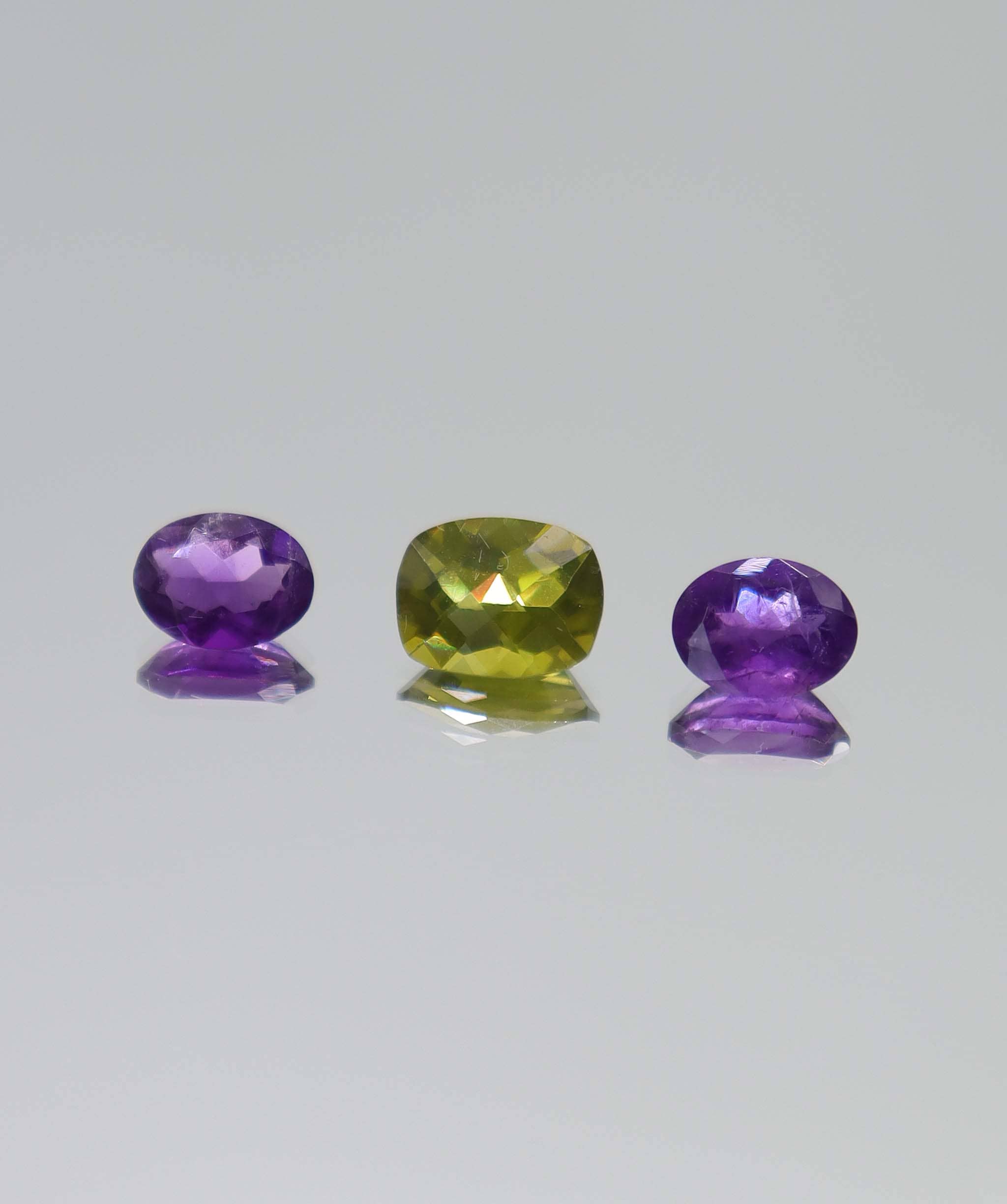 Luxury Promise 4.17ct  Amethyst -peridot set DXBCS6156