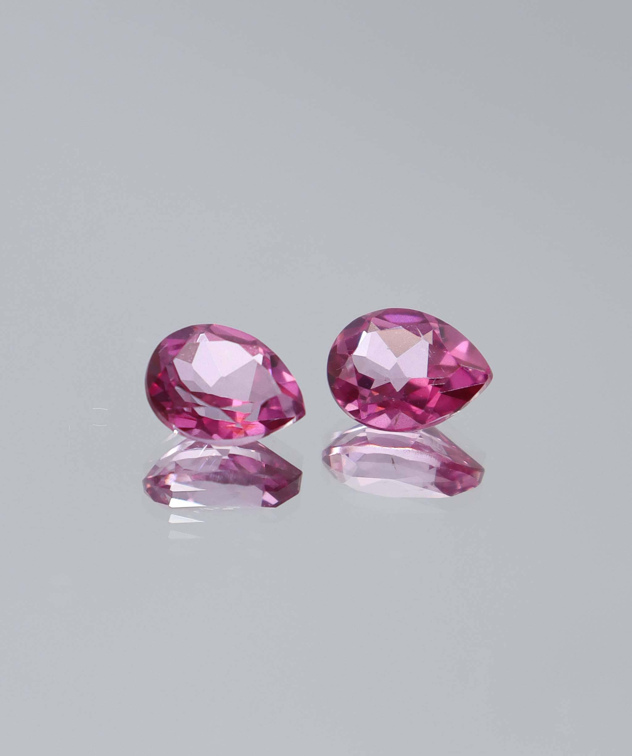 Luxury Promise 4.17ct Pink Topaz Pear PAIR DXBCS6044