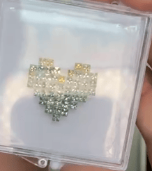 Luxury Promise 4.20ct Green & yellow sapphire princess set for Nat DXBCS6438