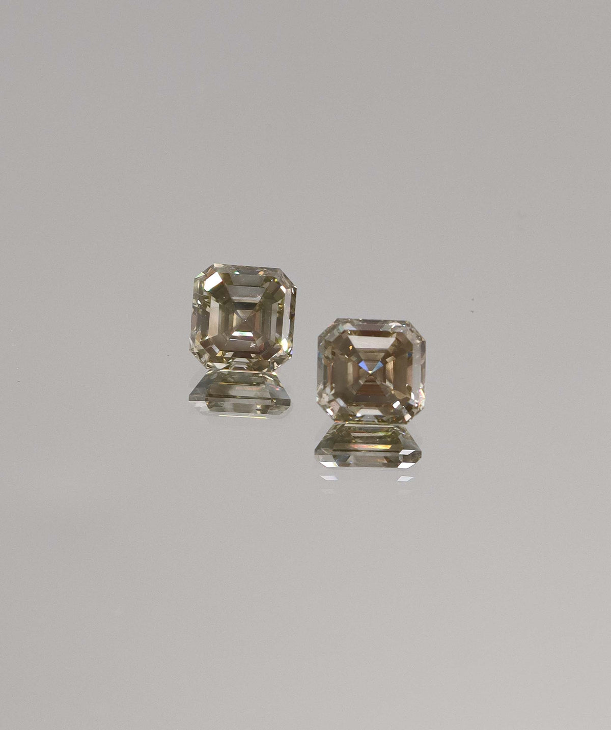 Luxury Promise 4.4ct fancy greenish grey asher cut diamond DXBCS4379