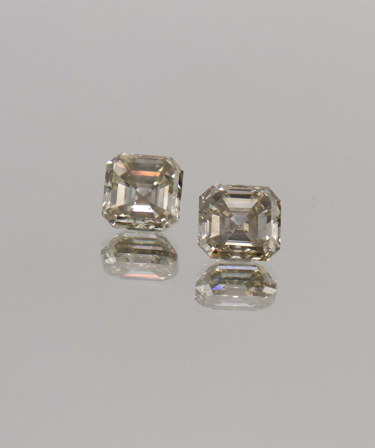 Luxury Promise 4.4ct fancy greenish grey asher cut diamond DXBCS4379