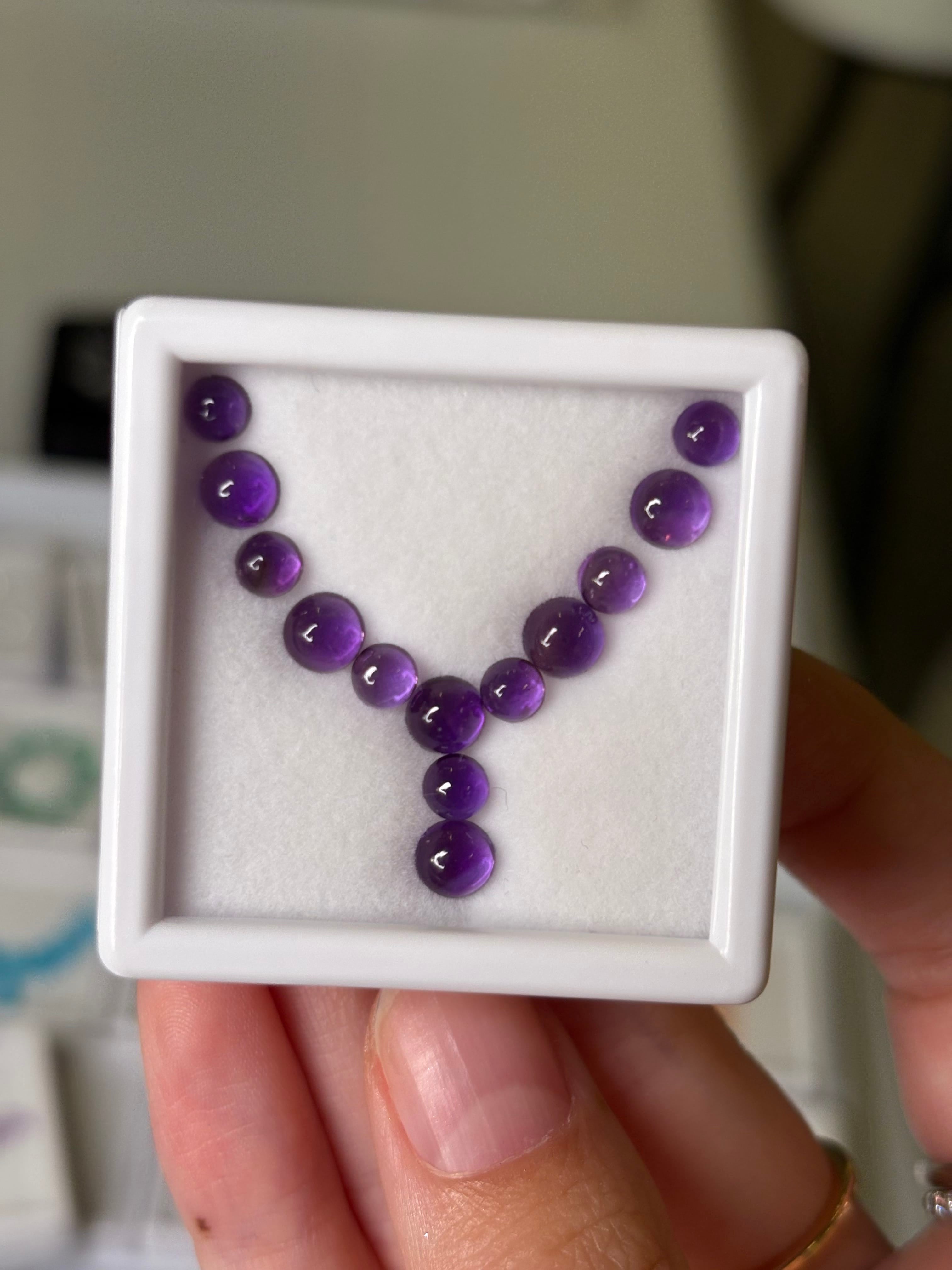 Luxury Promise 6.00ct Amethyst Cabochon Set (13 pcs) DXBCS4801