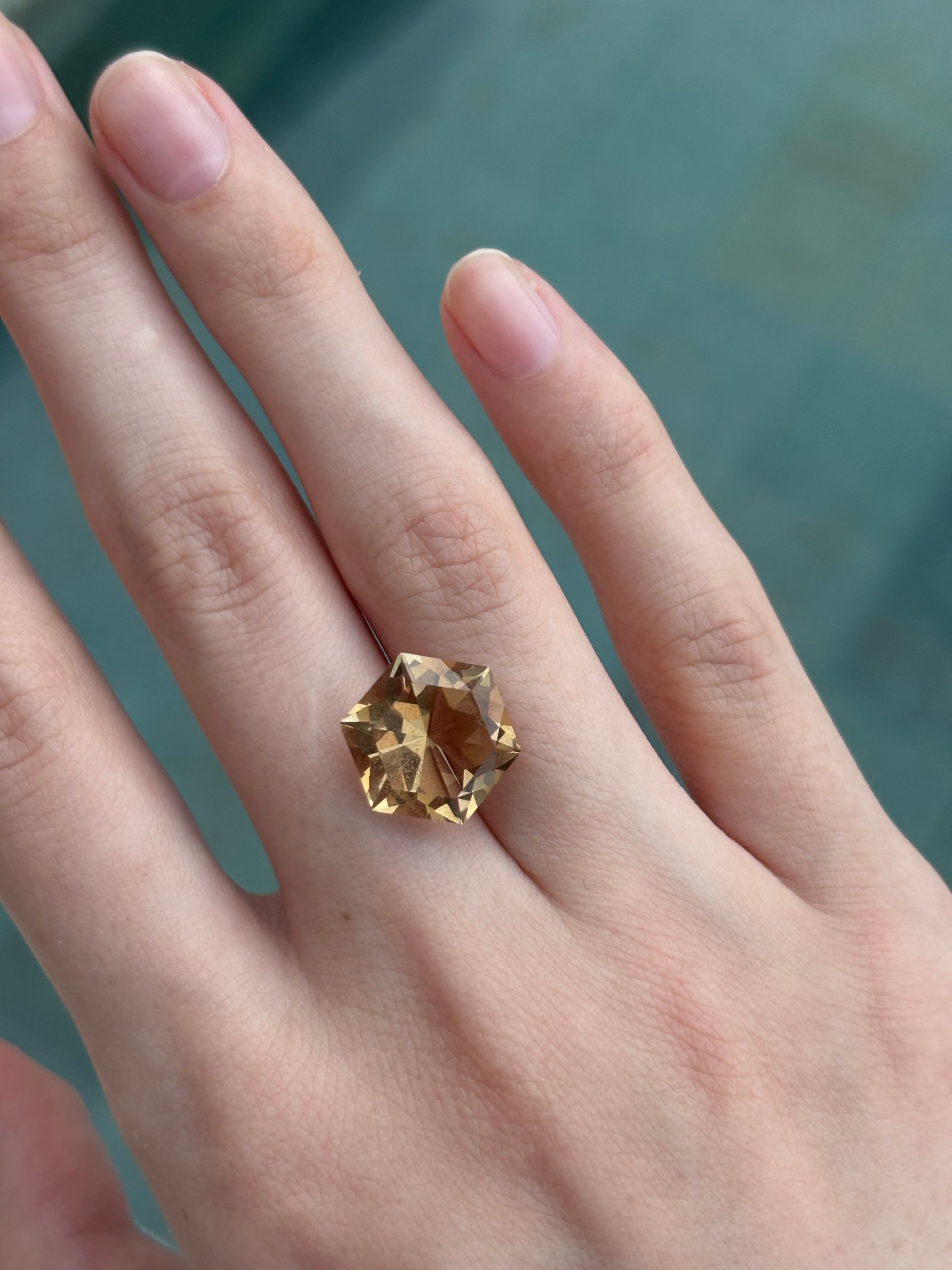 Luxury Promise 6.70ct Honey Quartz Hexagon DXBCS5122