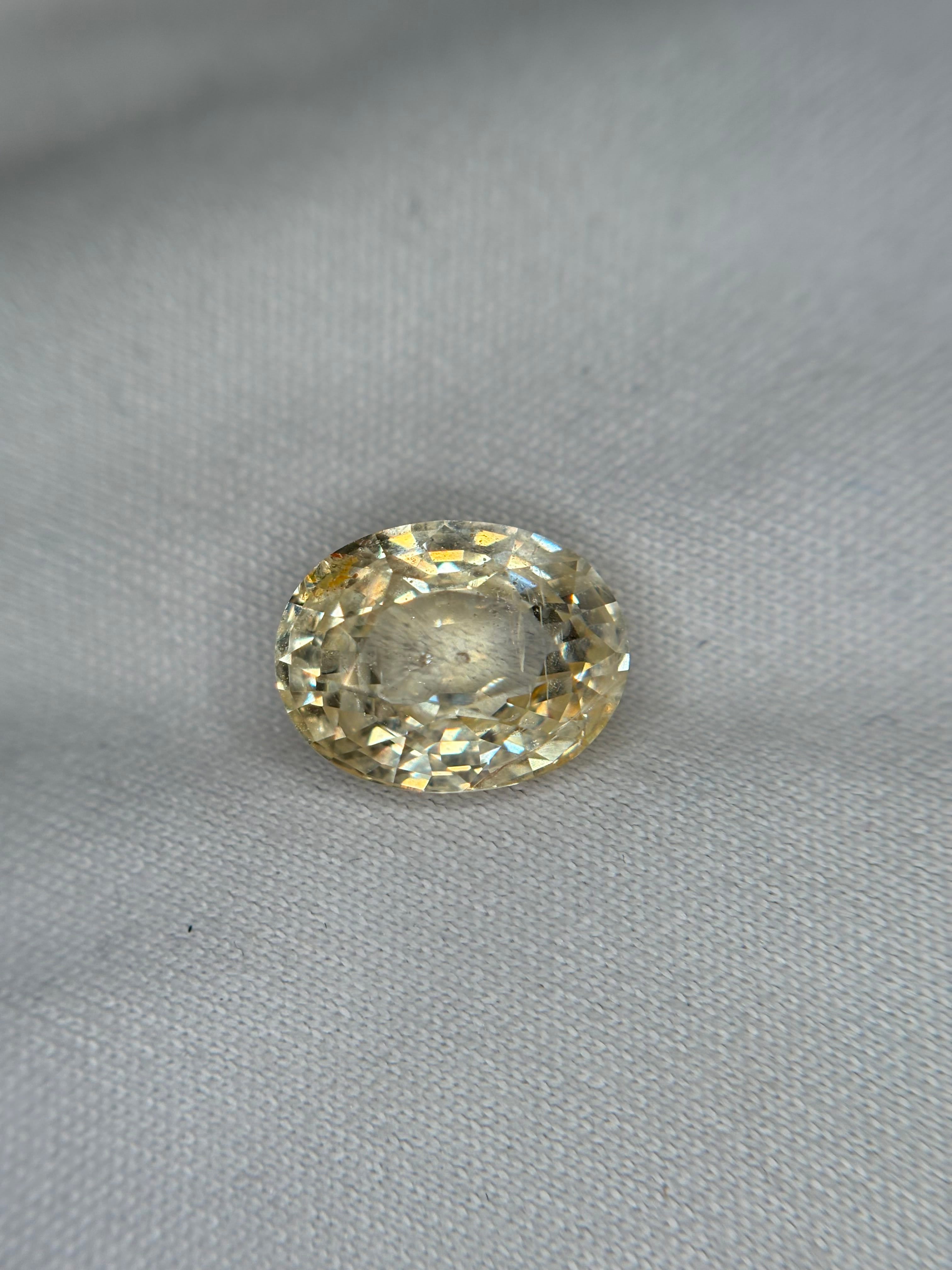 Luxury Promise 6.79ct Natural Yellow Sapphire No Heat  THAIC0586