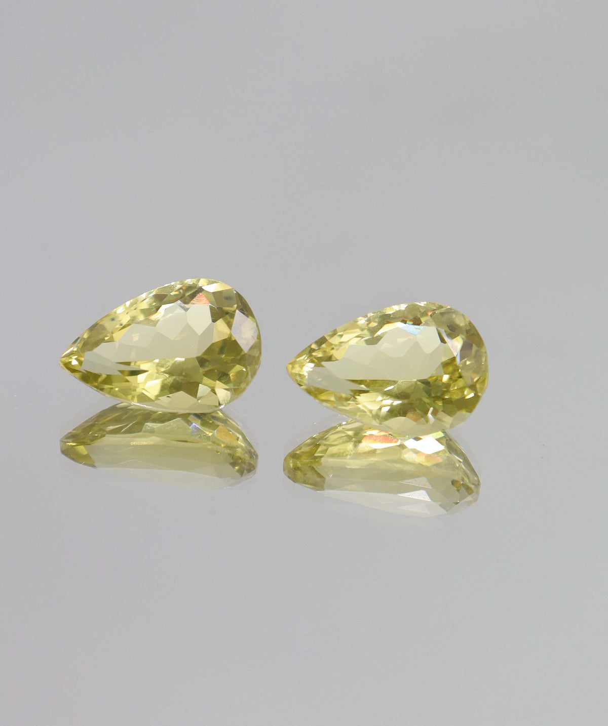 Luxury Promise 9.07ct Lemon Quartz Pear pair DXBCD2139