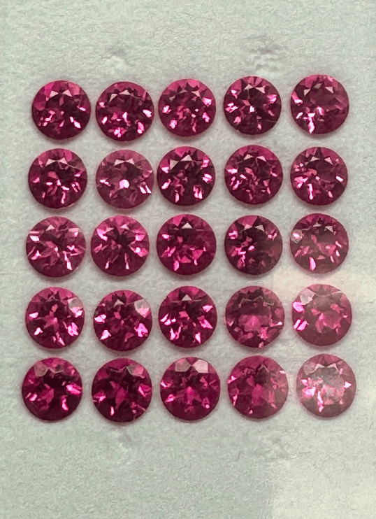 Luxury Promise 9.85CT ROUND RUBELLITE TOURMALINE SET DXBCS6227