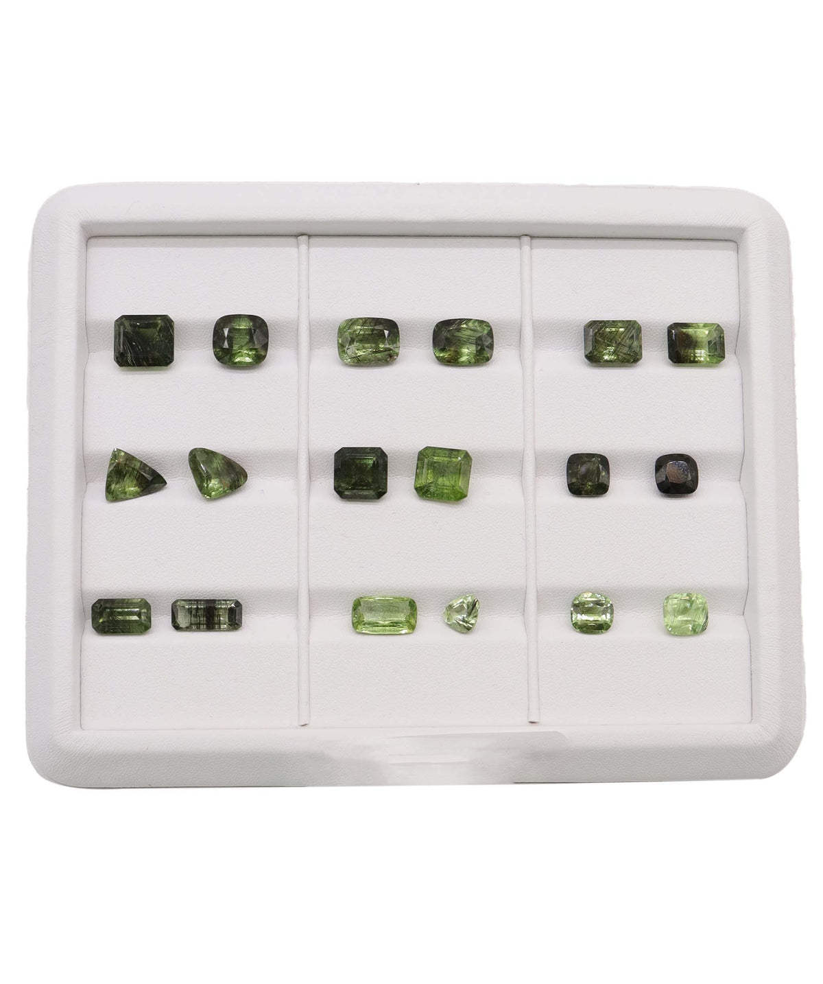 Luxury Promise Rutile Peridot Emerald cut DXBCD2133