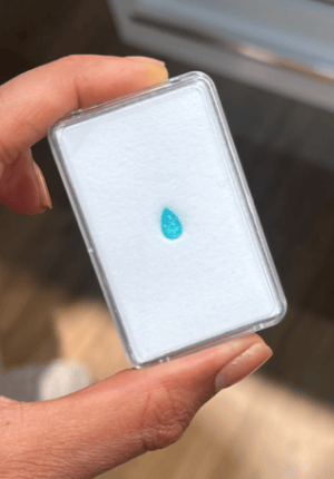 Luxury Promise small pear shape paraiba  BRAZ039