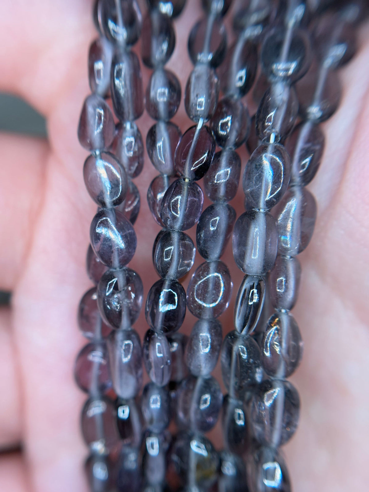 Luxury Promise Spinel Stormy Grey 16" (rare, gem quality) #30 THAIC0401