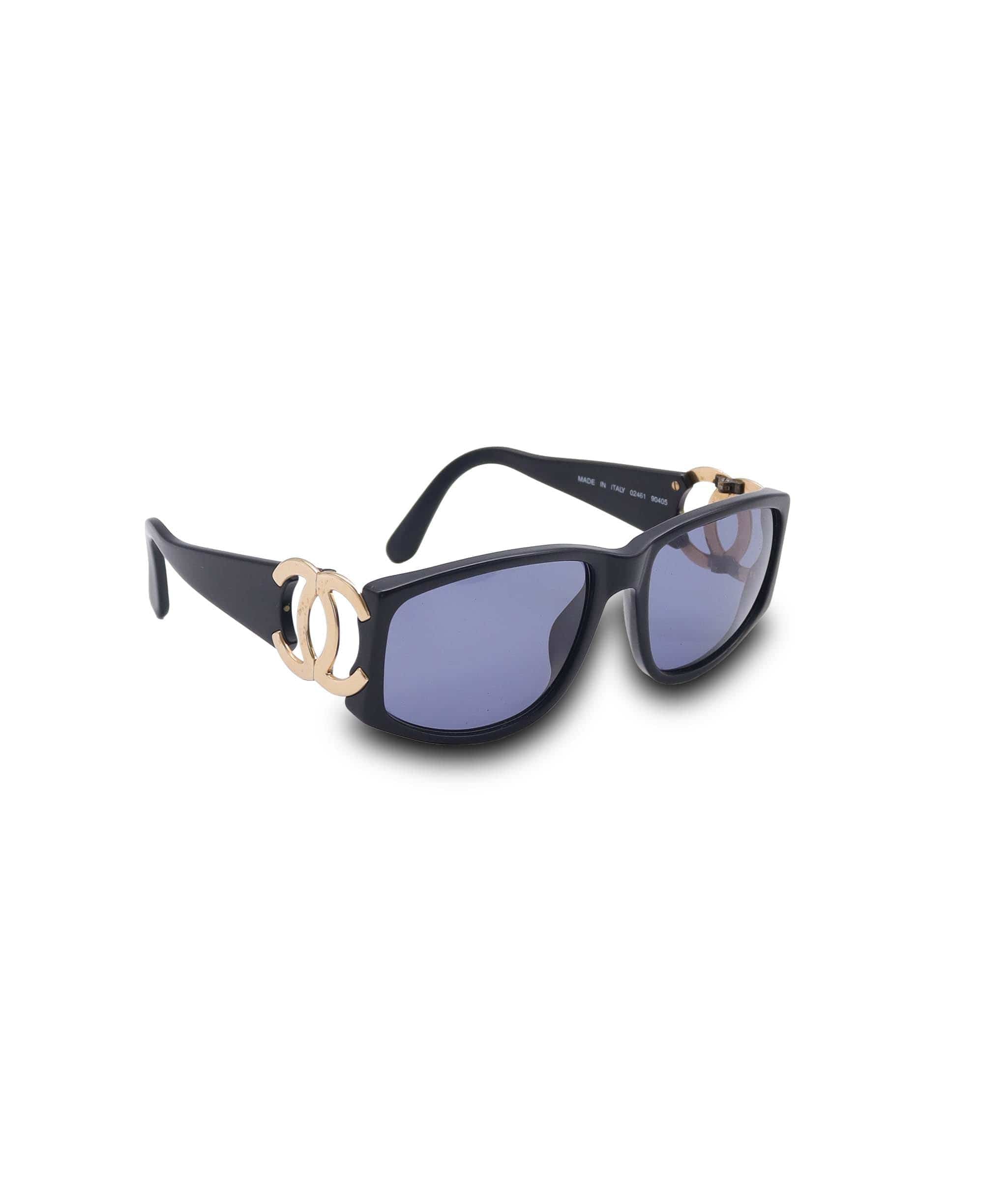 Luxury Promise VINTAGE CHANEL COCOMARK SUNGLASSES BLACK EYEWEAR DXBS6438