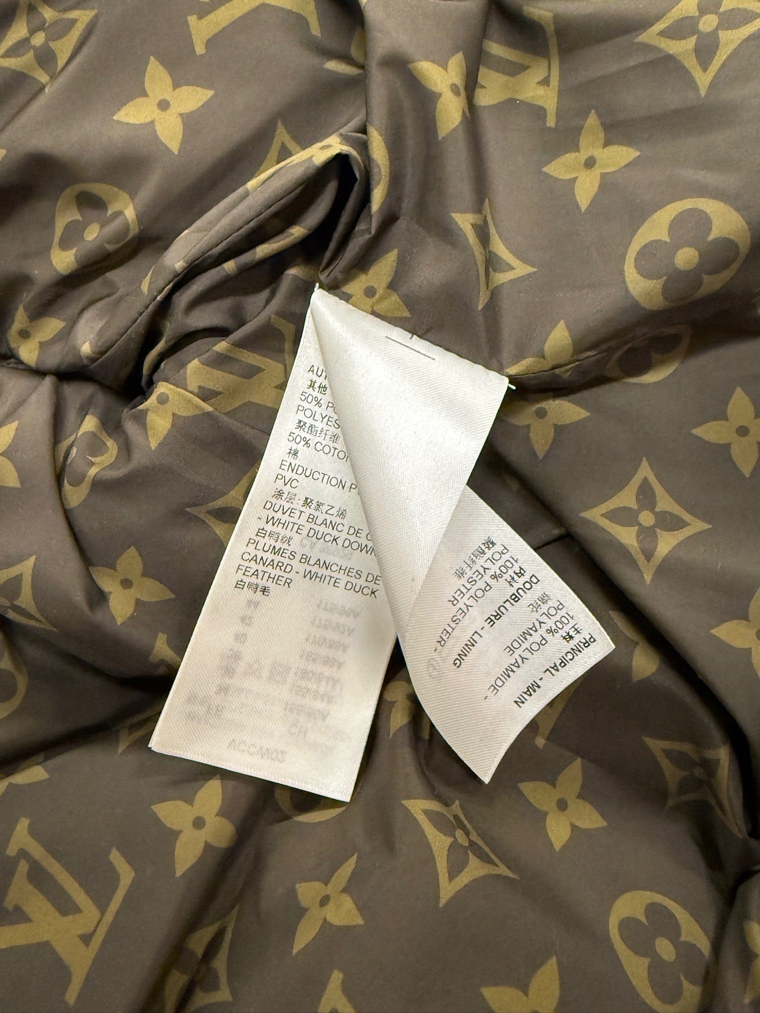 LUXURY PROMISE Louis Vuitton 2021 SS Quilted Down Jacket | Monogram Lining & Canvas Buttons | Regular Fit
