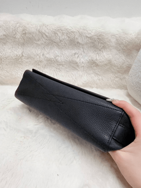 Louis Vuitton Black Leather Messenger Bag