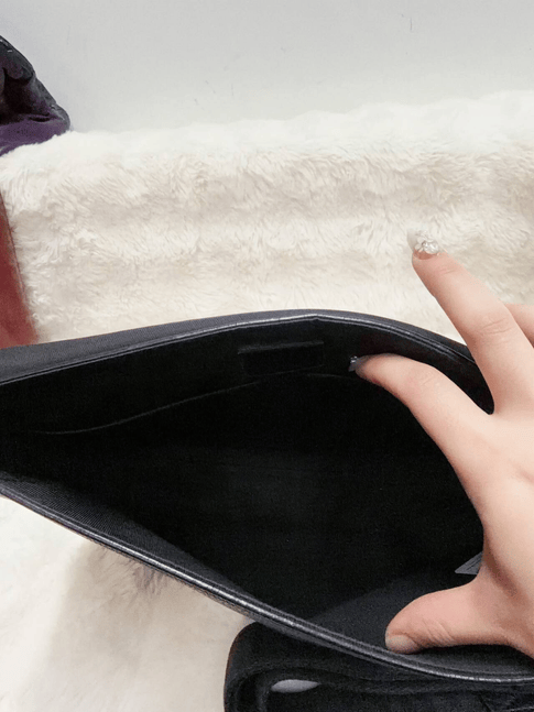 Louis Vuitton Black Leather Messenger Bag