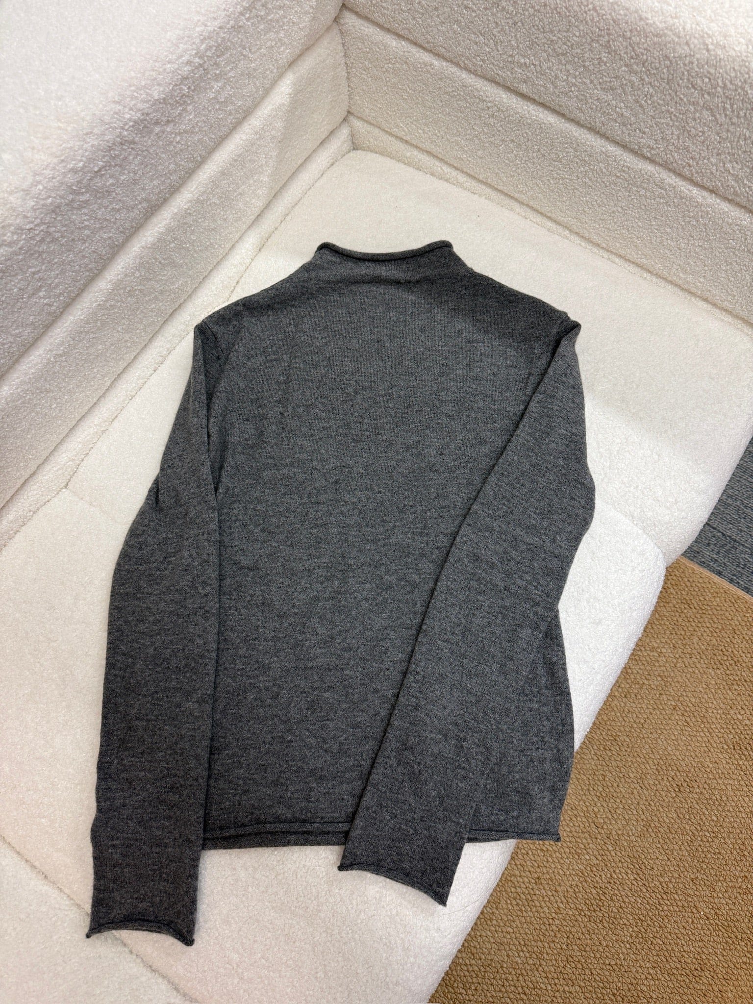 LUXURY PROMISE Louis Vuitton Brushed Signature Pullover | Dark Grey