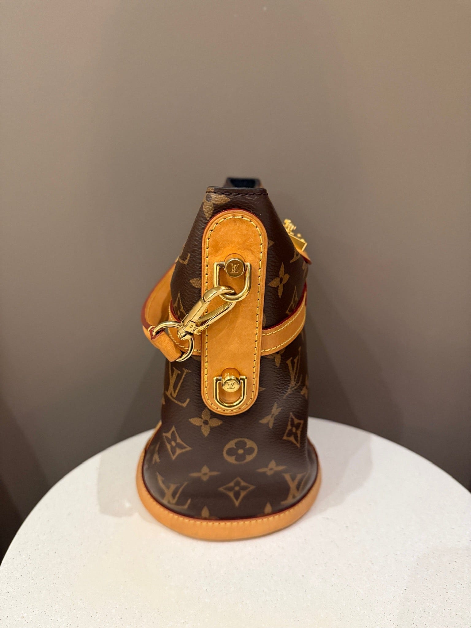 Luxury Promise Louis Vuitton Duffle Bucket Bag | Monogram Canvas 'Fries' Handbag