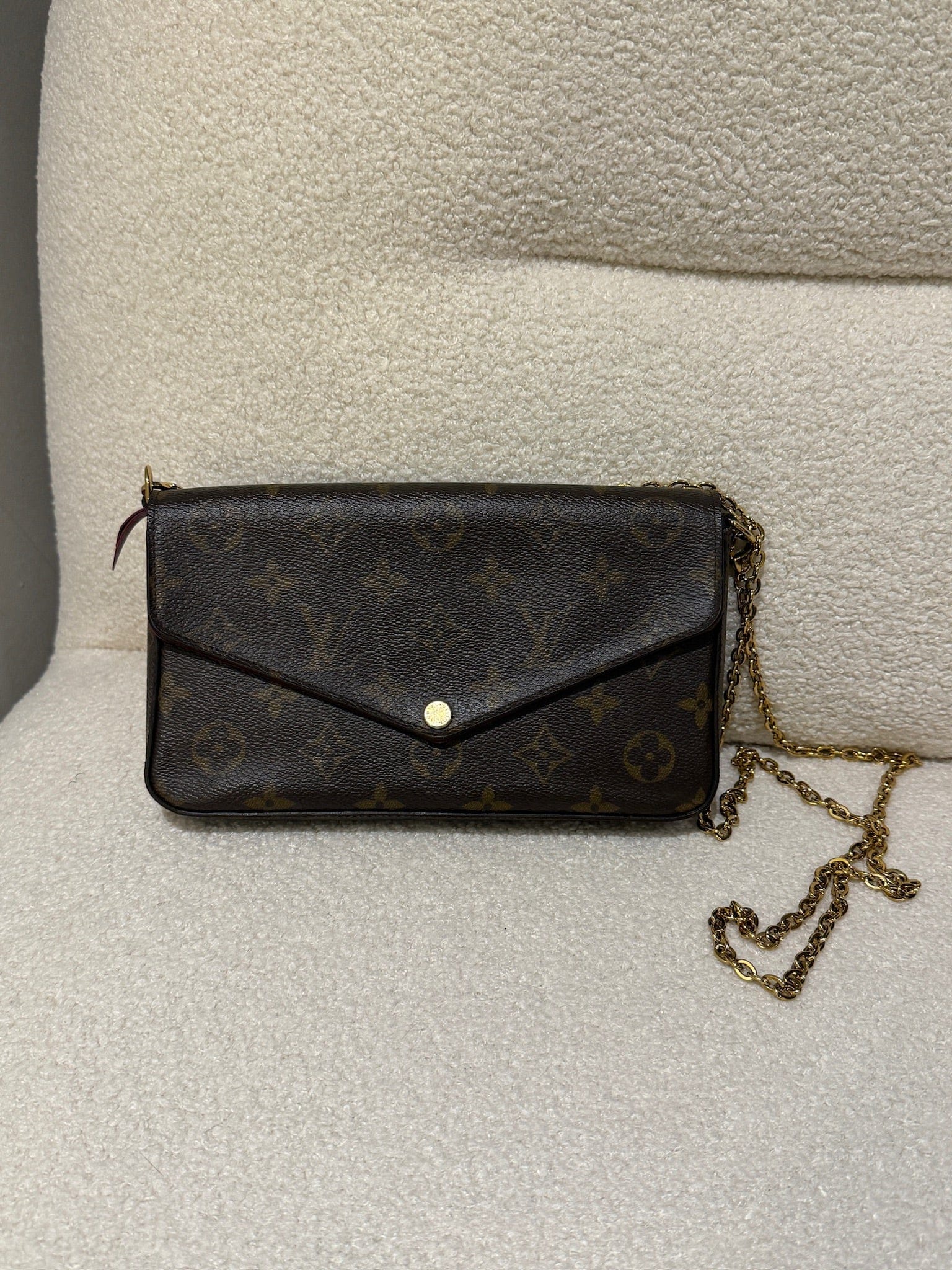 Luxury Promise Louis Vuitton Pochette Felicie Monogram - Fuchsia