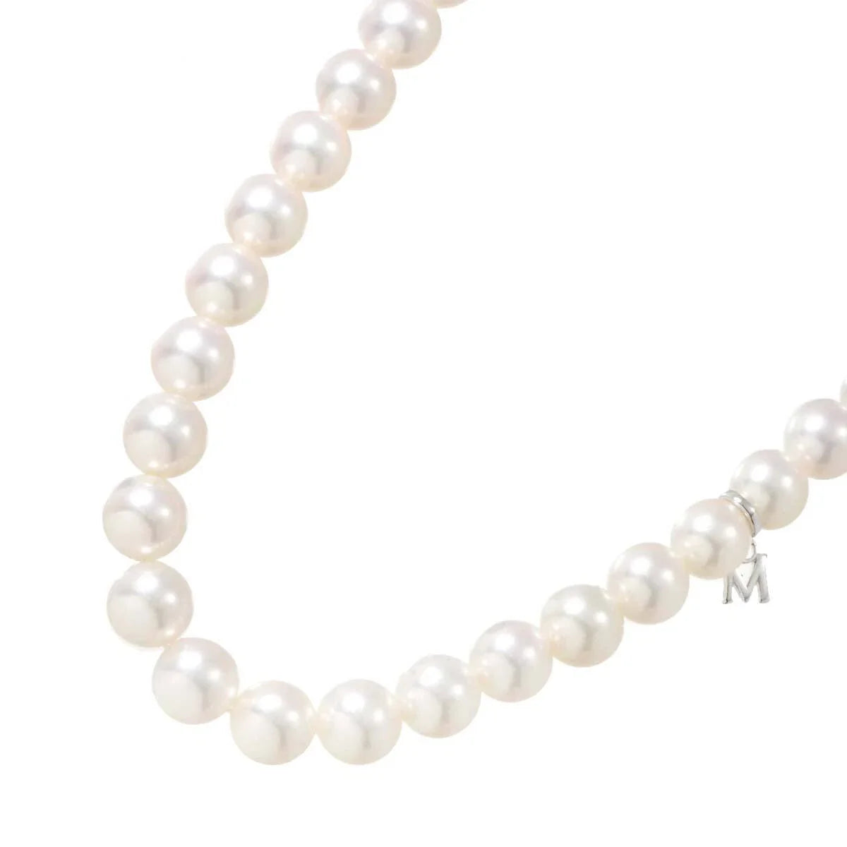 Luxury PROMISE MIKIMOTO Akoya Pearl 7.5-7.0mm Necklace SV Silver 90277218