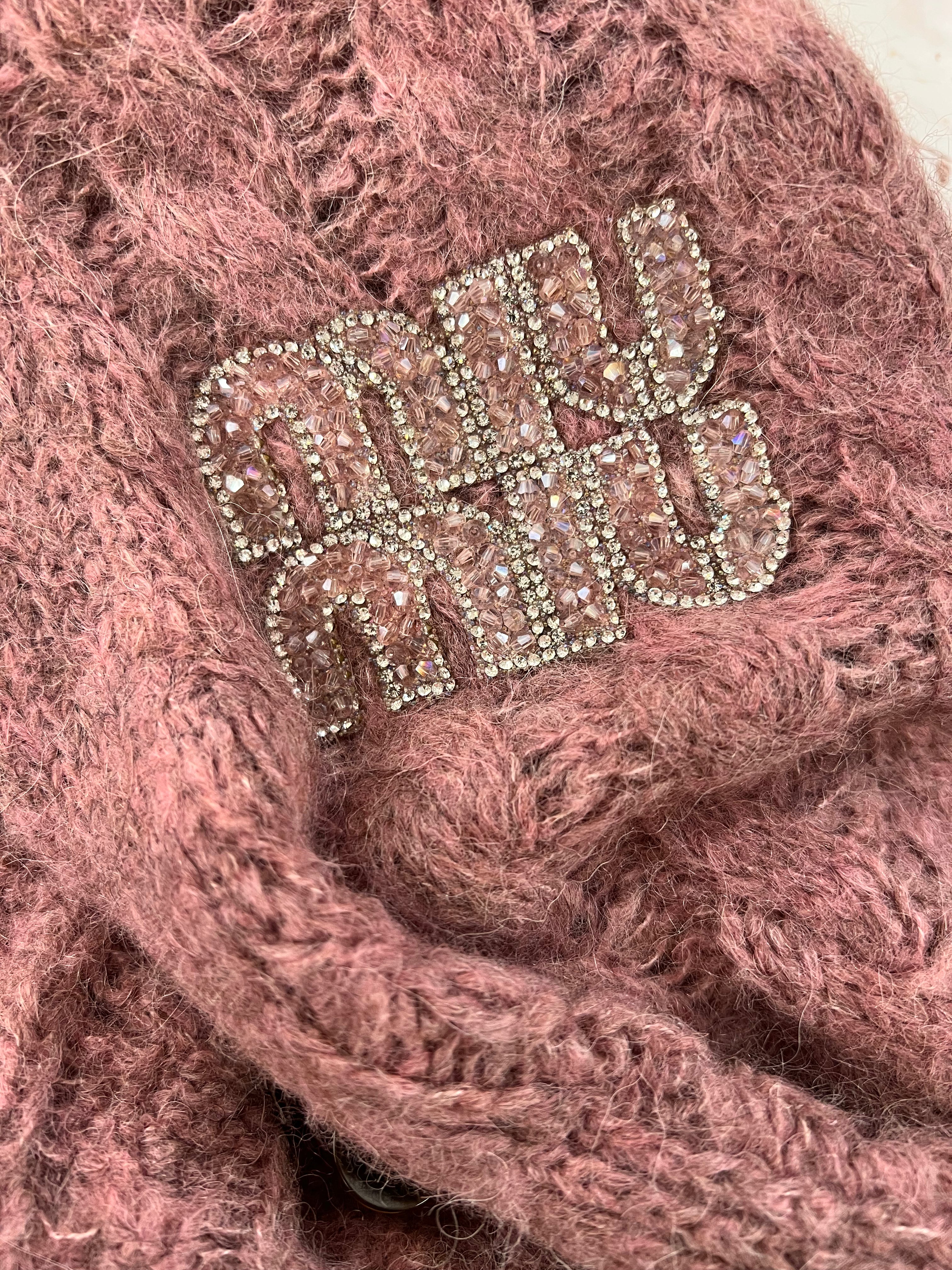 Luxury Promise Miu Miu Dusty Pink Cardigan SZ36