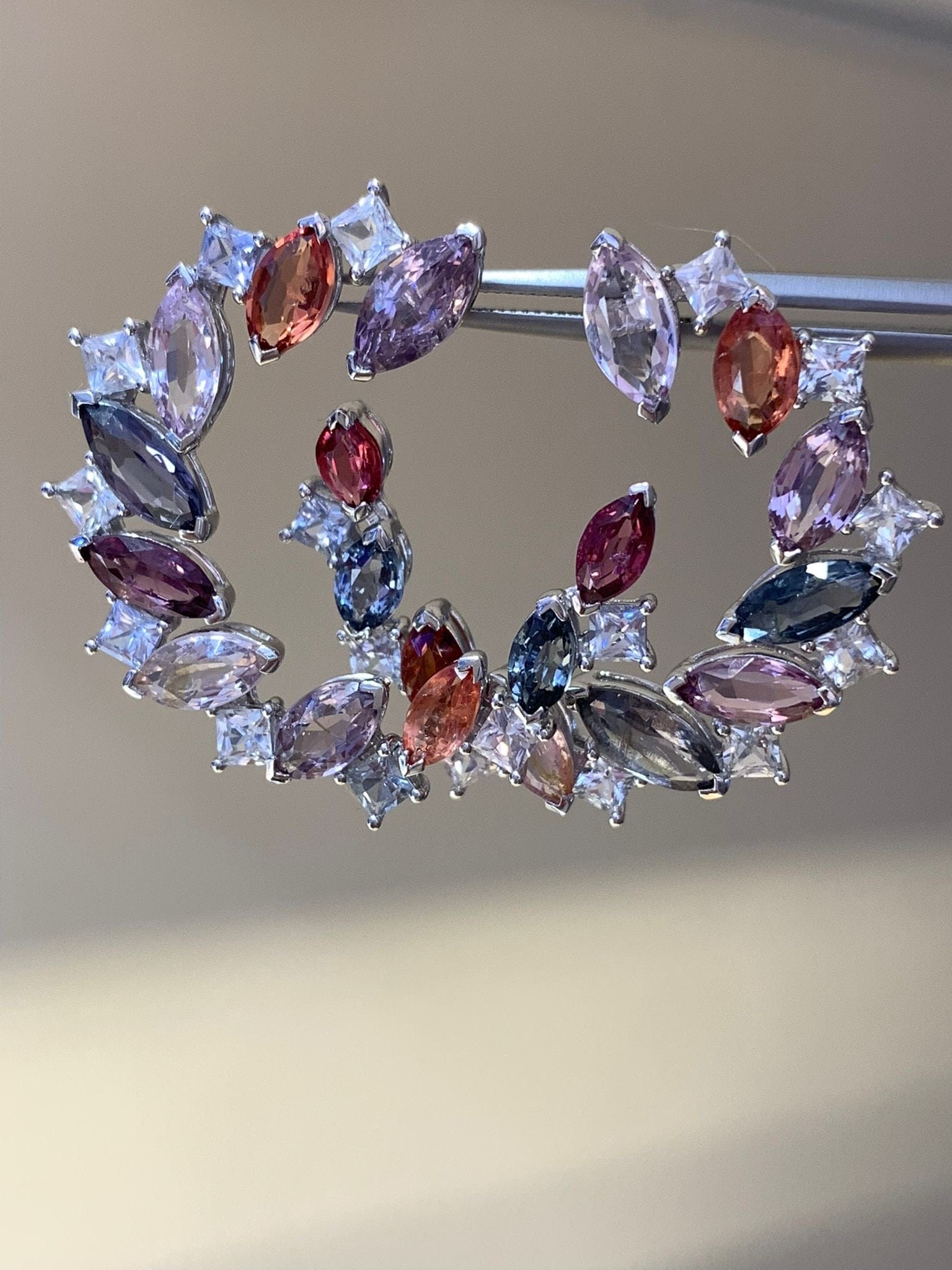 Luxury Promise MOON CRESANT MARQUE EARRINGS WG AVCHK417