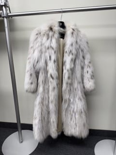 Luxury Promise Natural Lynx Belly Coat - White/Beige GM16041905031