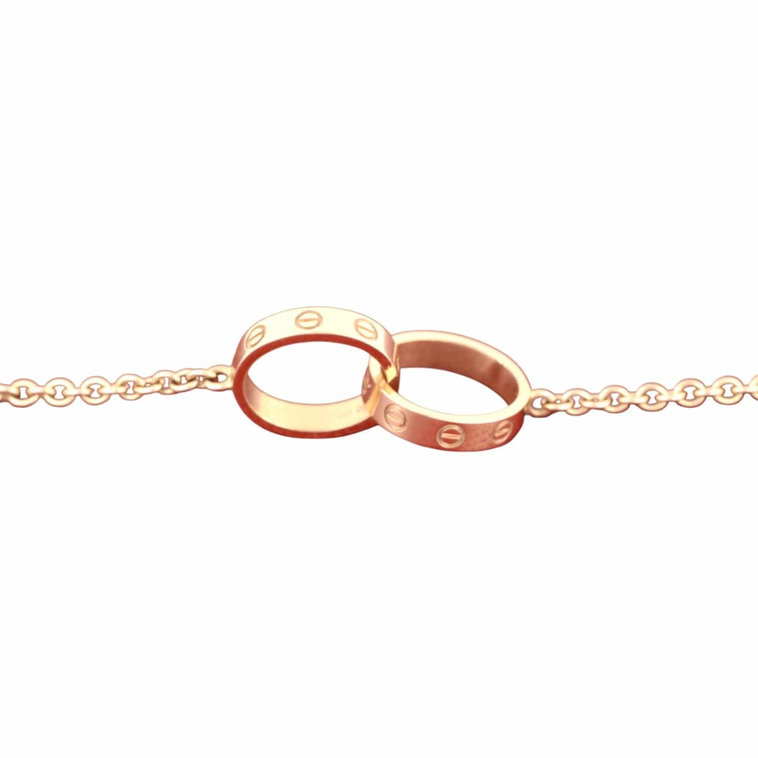 Luxury Promise Cartier Love Necklace Rose Gold