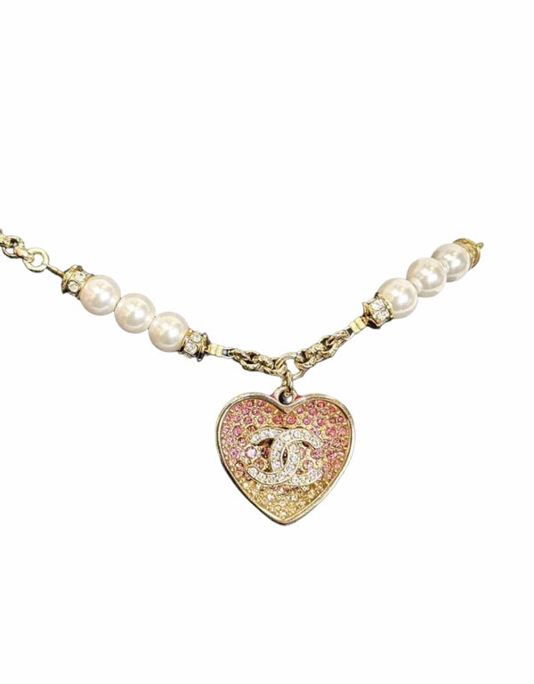 Luxury Promise Chanel Crystal Heart Necklace