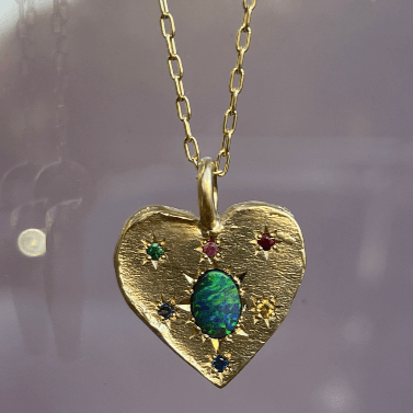 Luxury Promise One Off Big Heart Necklace 9ct Yellow Gold with 45cm Trace chain