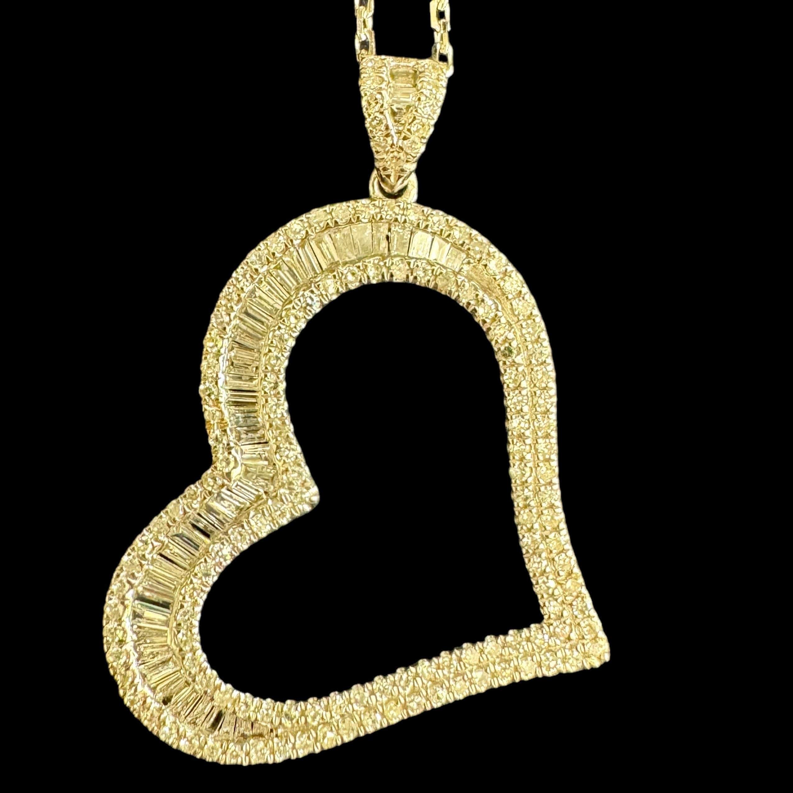 Luxury Promise White Diamond Heart Shaped Necklace