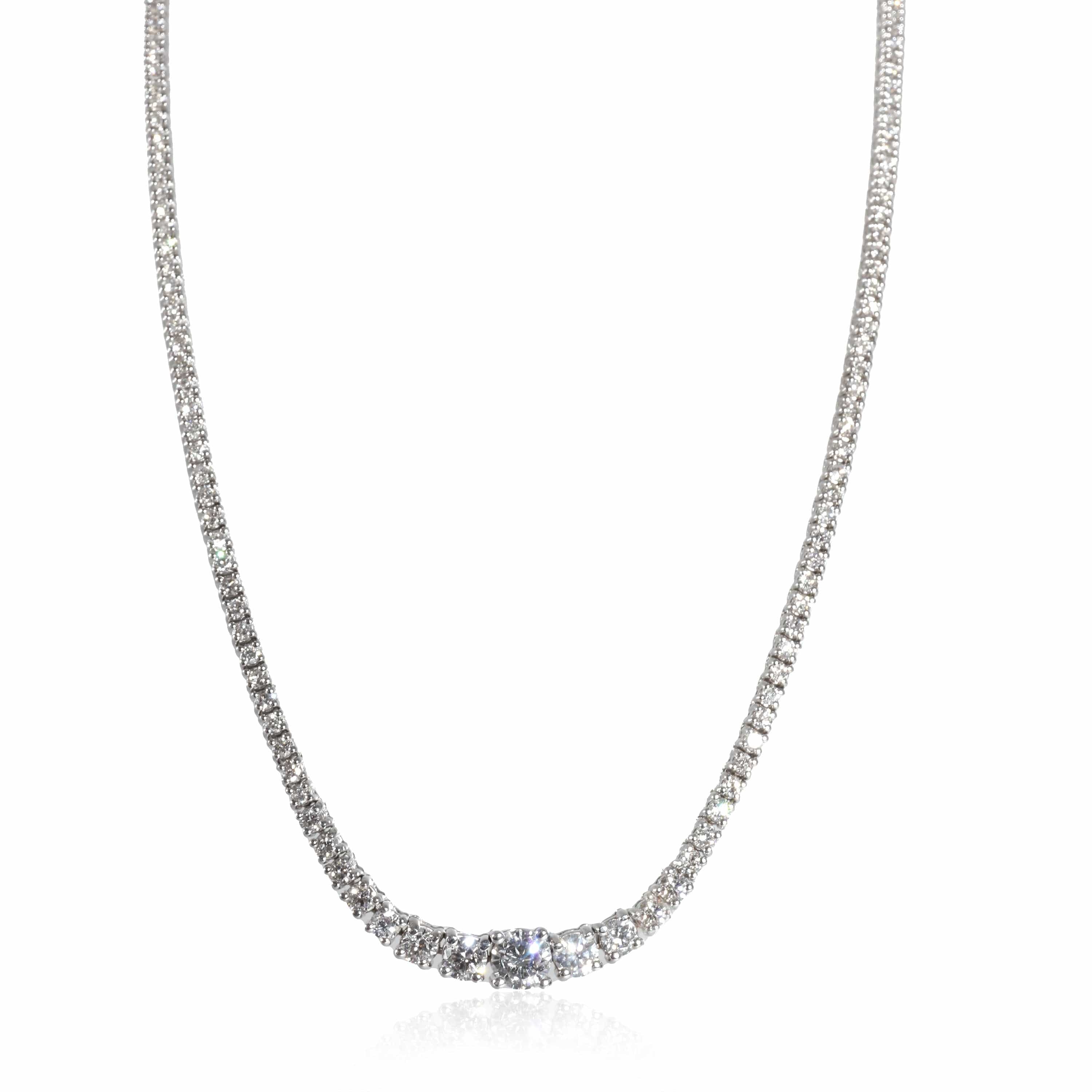 Luxury Promise Diamond Graduated Necklace in 14K White Gold 4.66 ctw