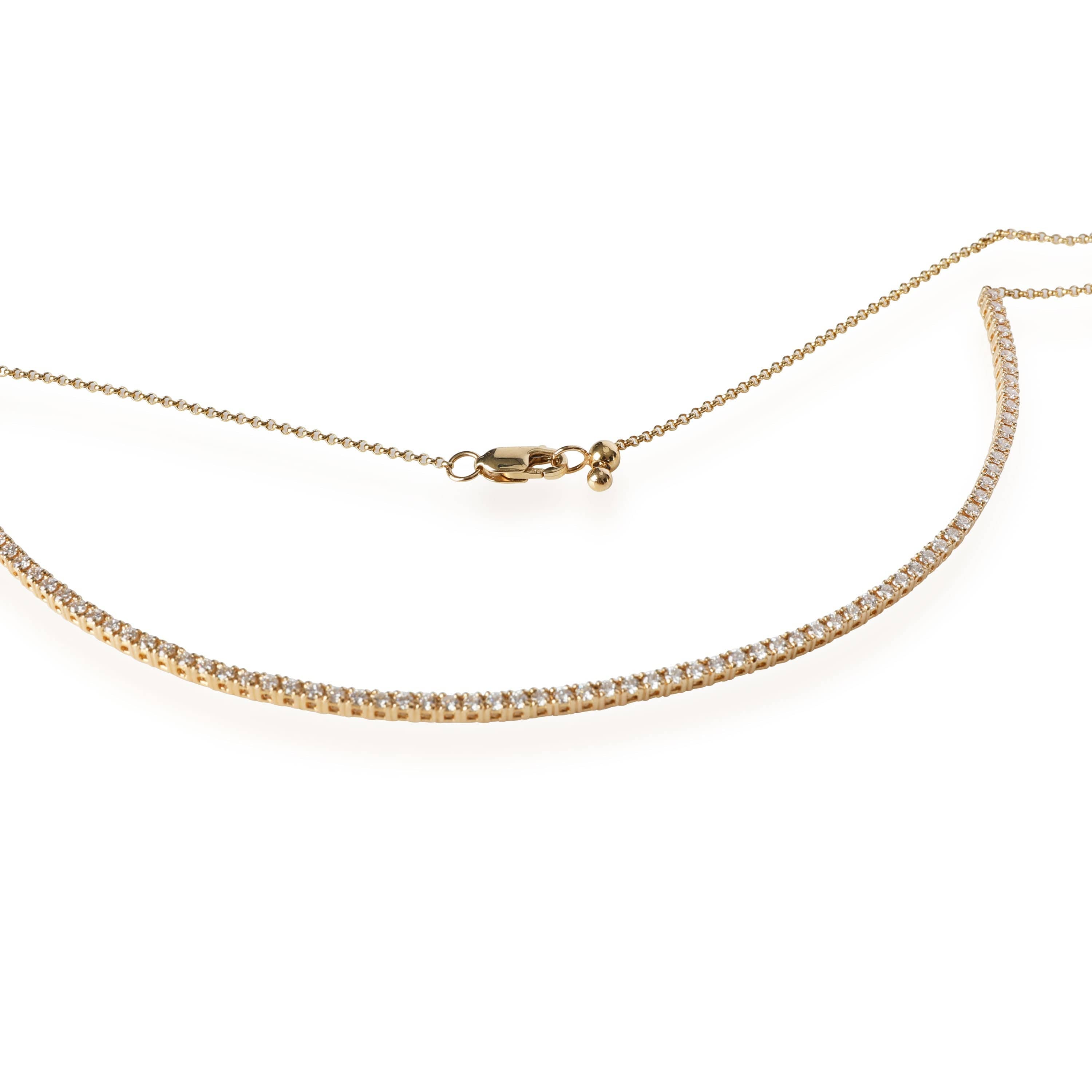 Luxury Promise Diamond Pixie Necklace in 14K Yellow Gold 1.27 ctw