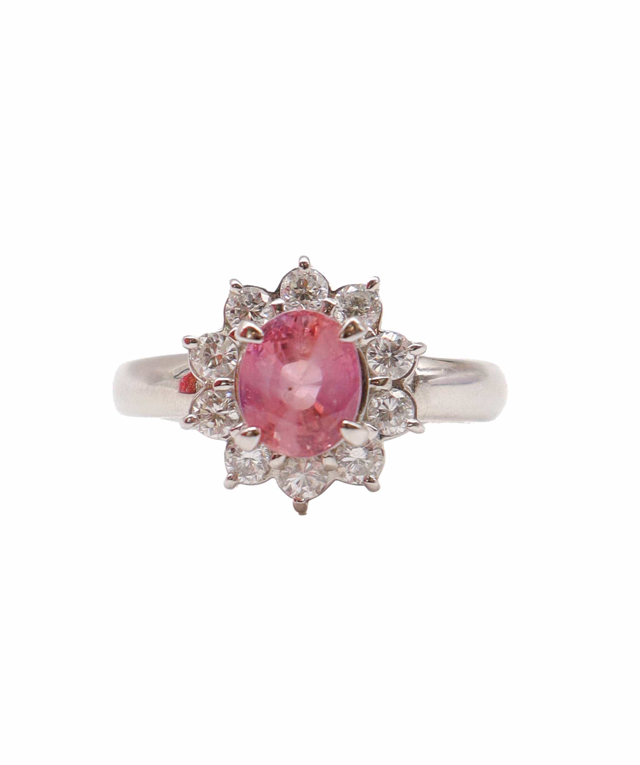 Luxury Promise Padparadscha -1.85 D-0.50 Padparadscha 1.85cts Ring GIA No Hea  #12 DXBS4626