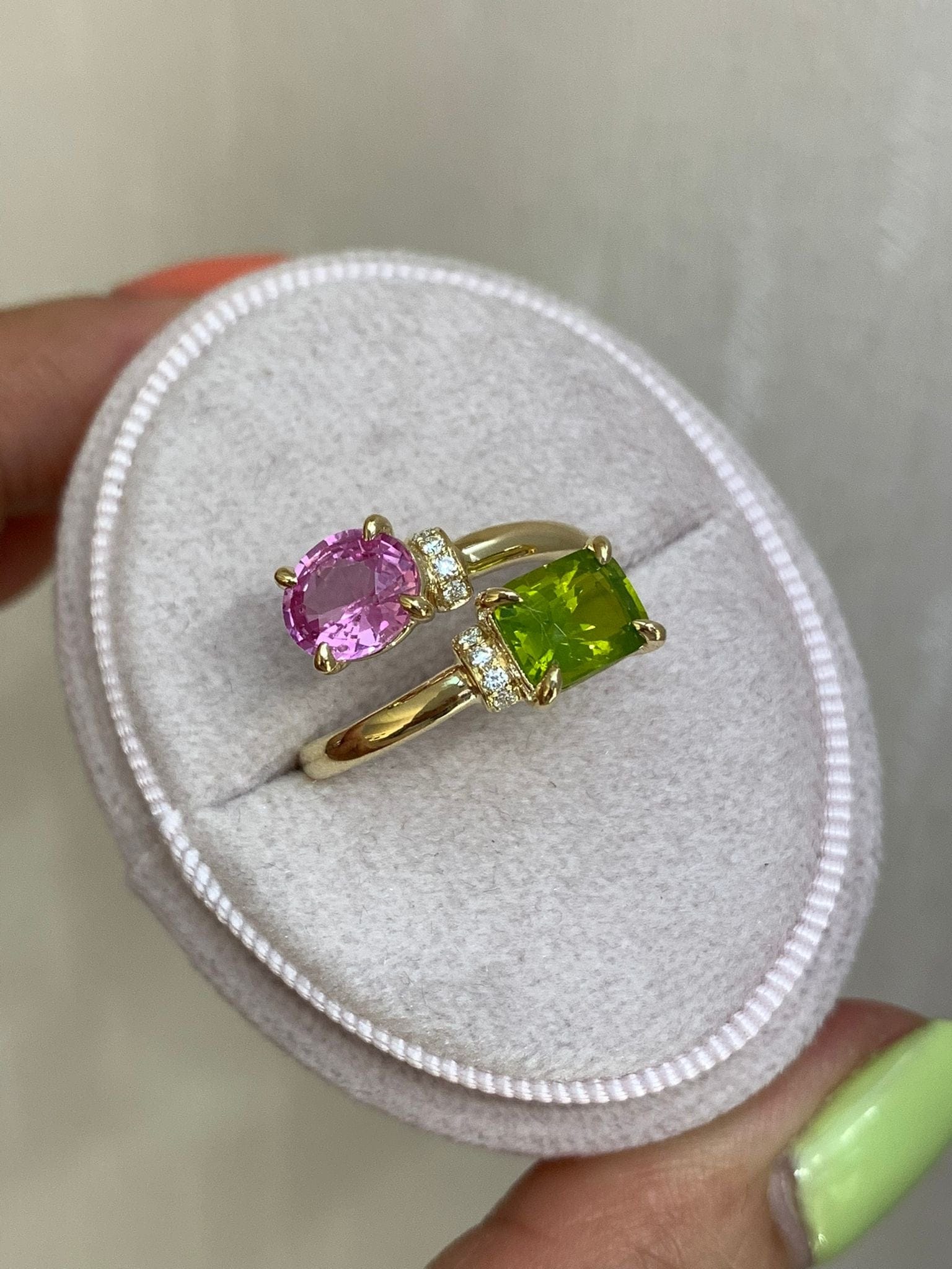 Luxury Promise PINK GOLDEN WRAP RING AVCHK434
