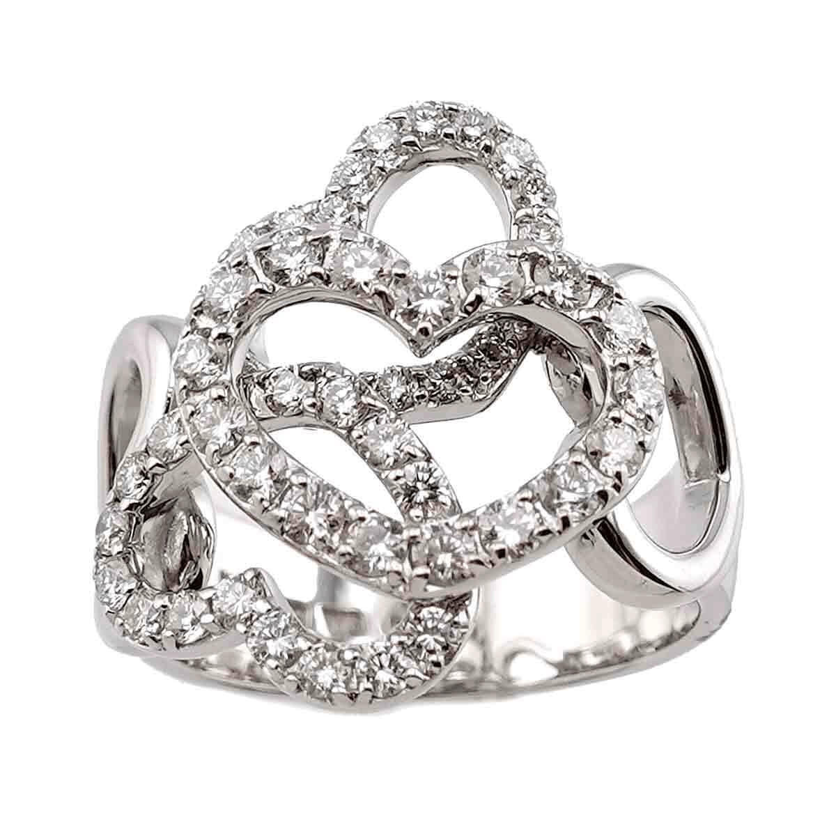 Luxury Promise Ponte Vecchio Diamond 0.80ct Ring 18K WG 750 Size5-5.25(US) 90197334