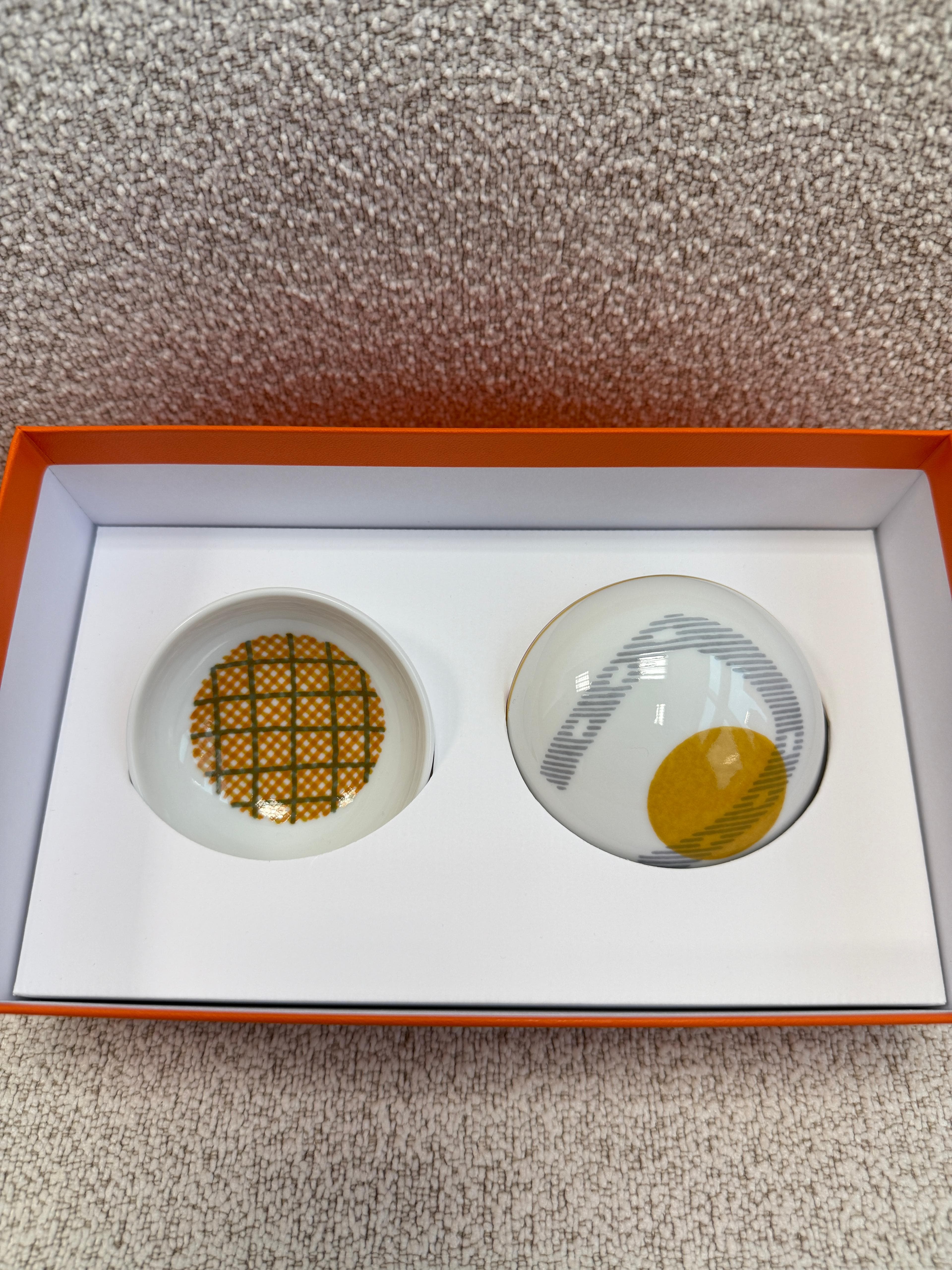 LUXURY PROMISE *HK LOCATED*HERMÈS SAUT SMALL BOWL WITH LID