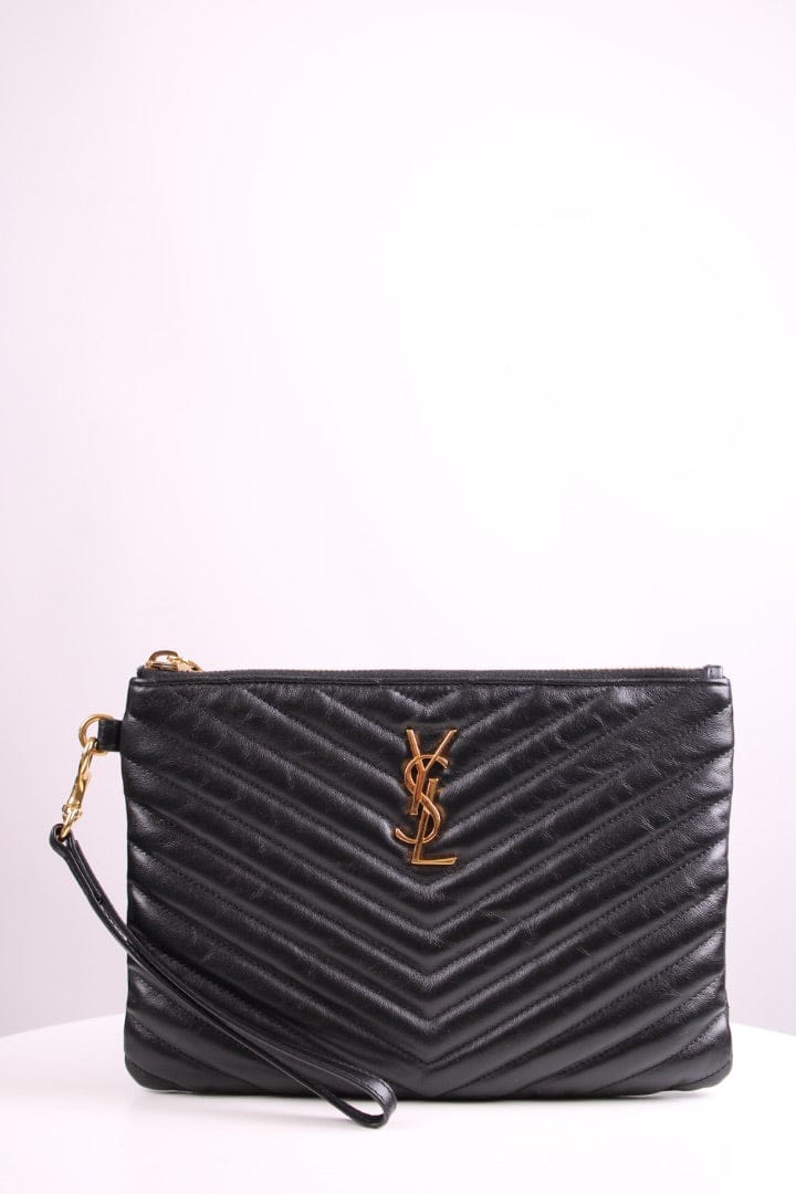 Luxury Promise Saint Laurent Cassandre Pouch Black